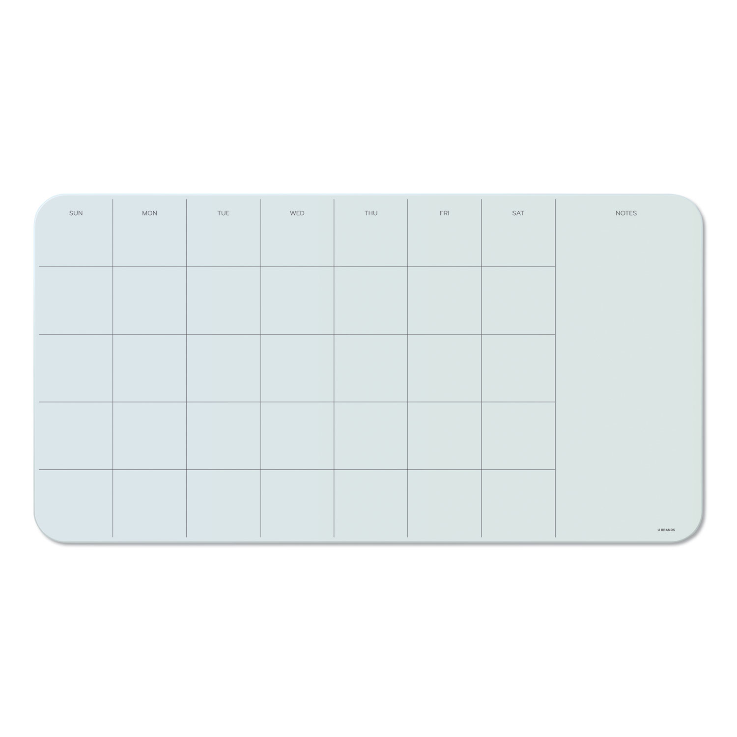  U Brands 3687U00-01 Cubicle Glass Dry Erase Undated Four Week Calendar Board, 23 x 12, White (UBR3687U0001) 