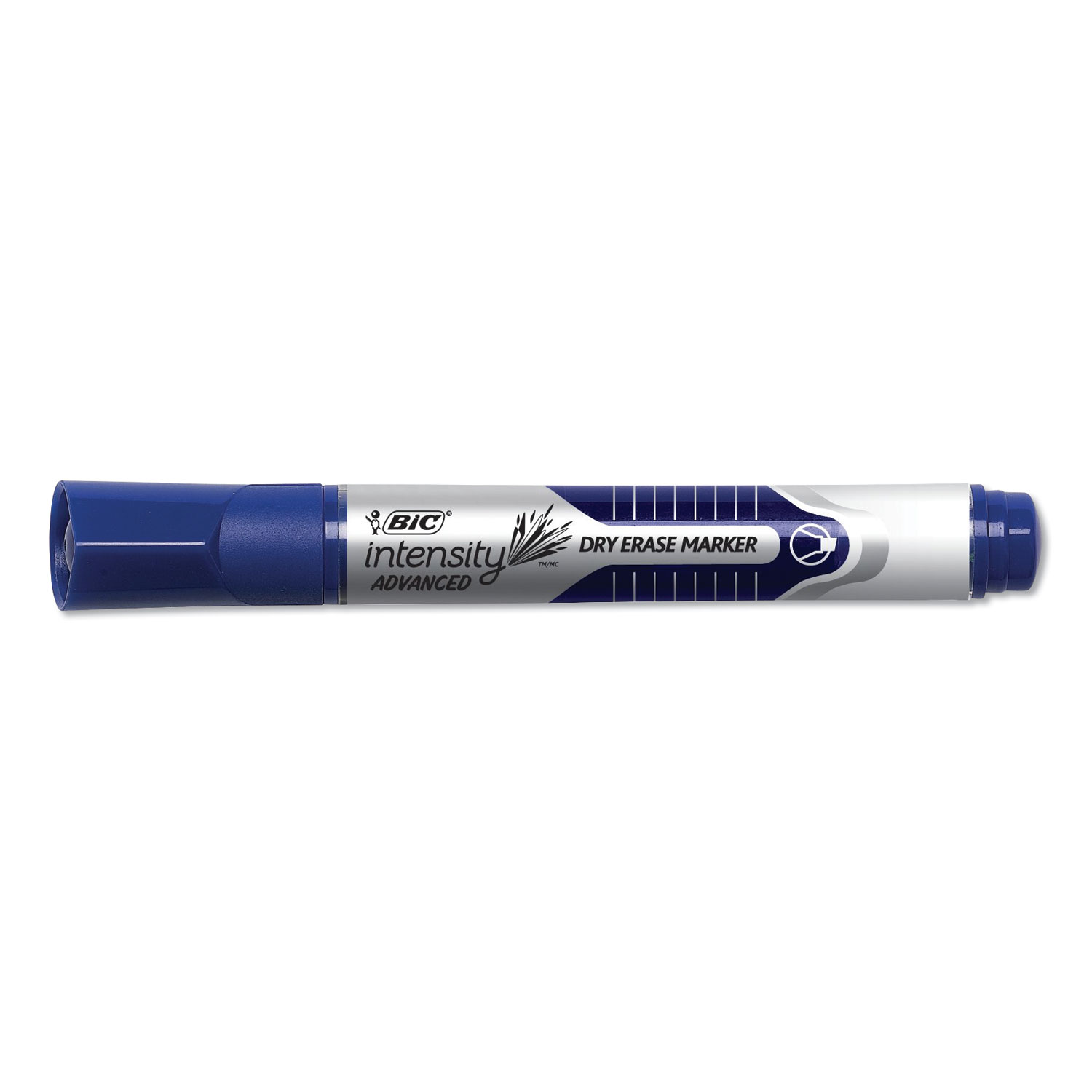 Intensity Tank-Style Advanced Dry Erase Marker, Broad Bullet Tip, Blue, Dozen