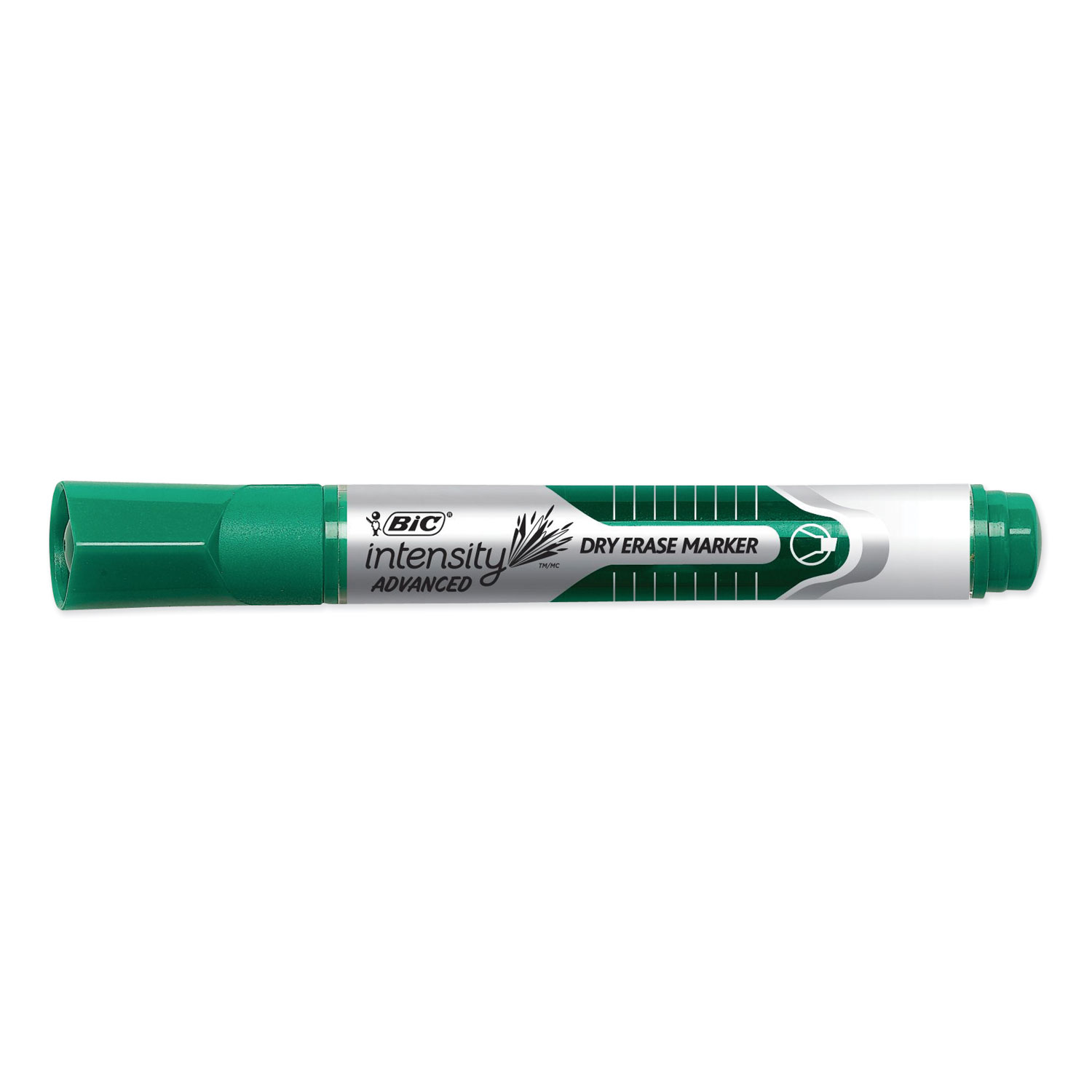 Intensity Tank-Style Advanced Dry Erase Marker, Broad Bullet Tip, Green, Dozen