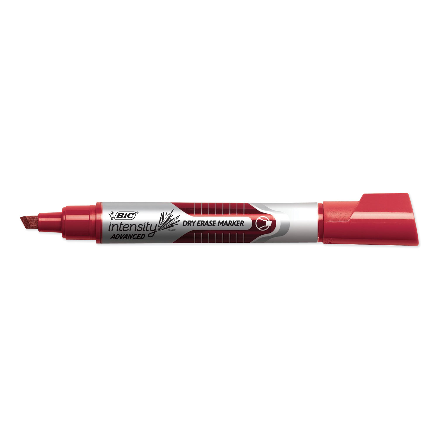 Intensity Tank-Style Advanced Dry Erase Marker, Broad Bullet Tip, Red, Dozen