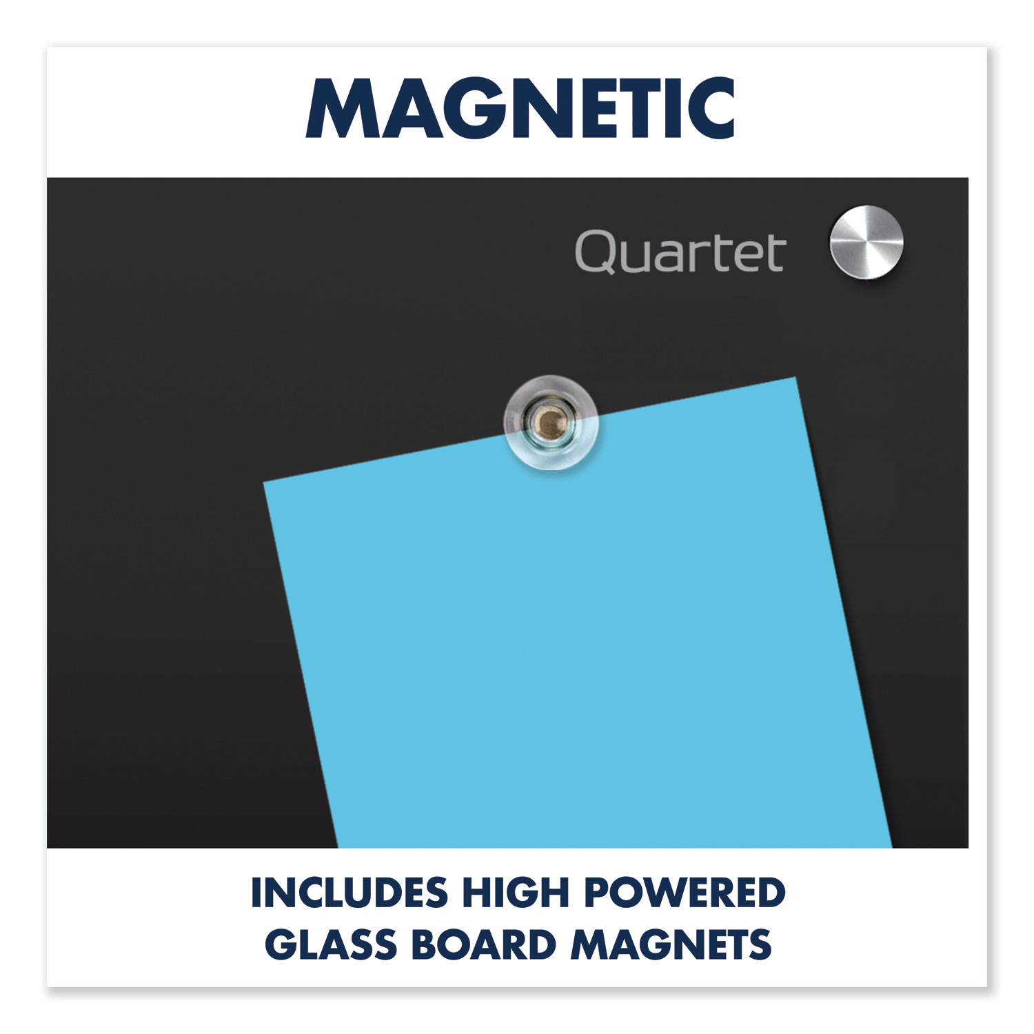 Infinity Black Glass Magnetic Marker Board, 72 x 48