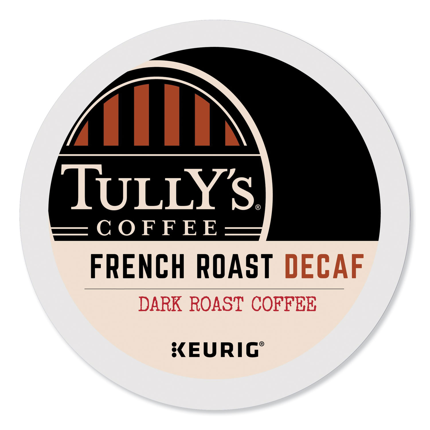  Tully's Coffee 192419 French Roast Decaf Coffee K-Cups, 24/Box (GMT192419) 
