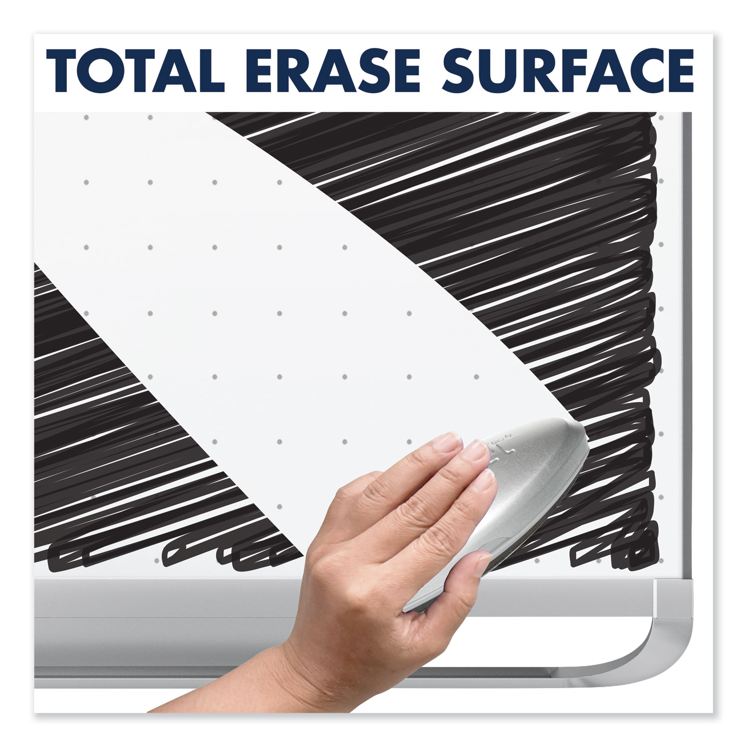 Prestige 2 Magnetic Total Erase Whiteboard, 72 x 48, Mahogany Frame