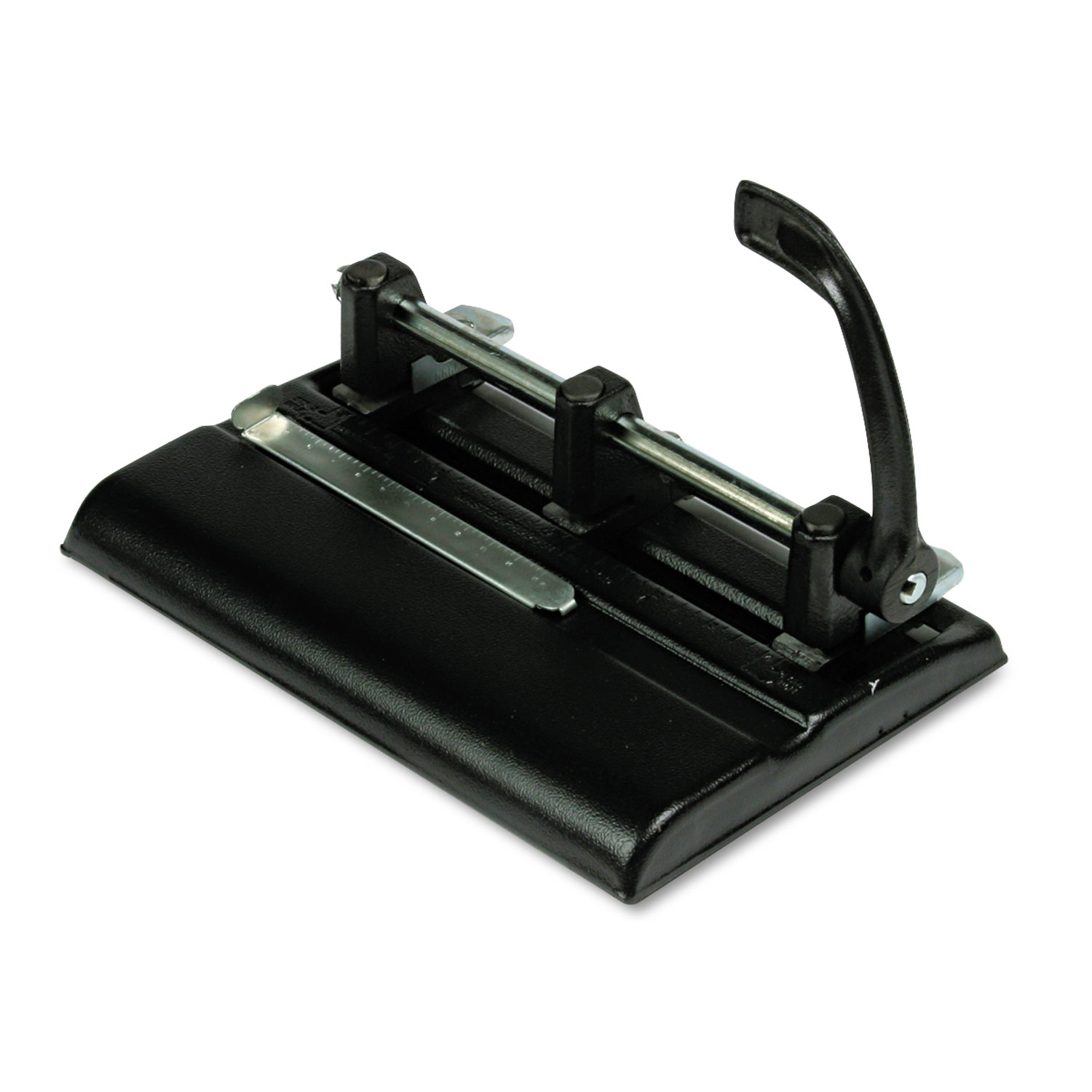 40-Sheet Lever Action Two- to Seven-Hole Punch, 9/32 Holes, Black