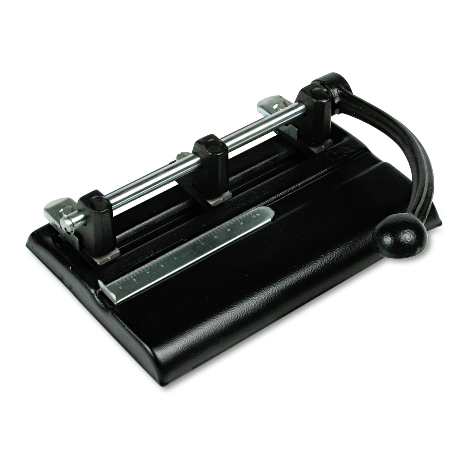 40-Sheet Lever Action Two- to Seven-Hole Punch, 13/32" Holes, Black