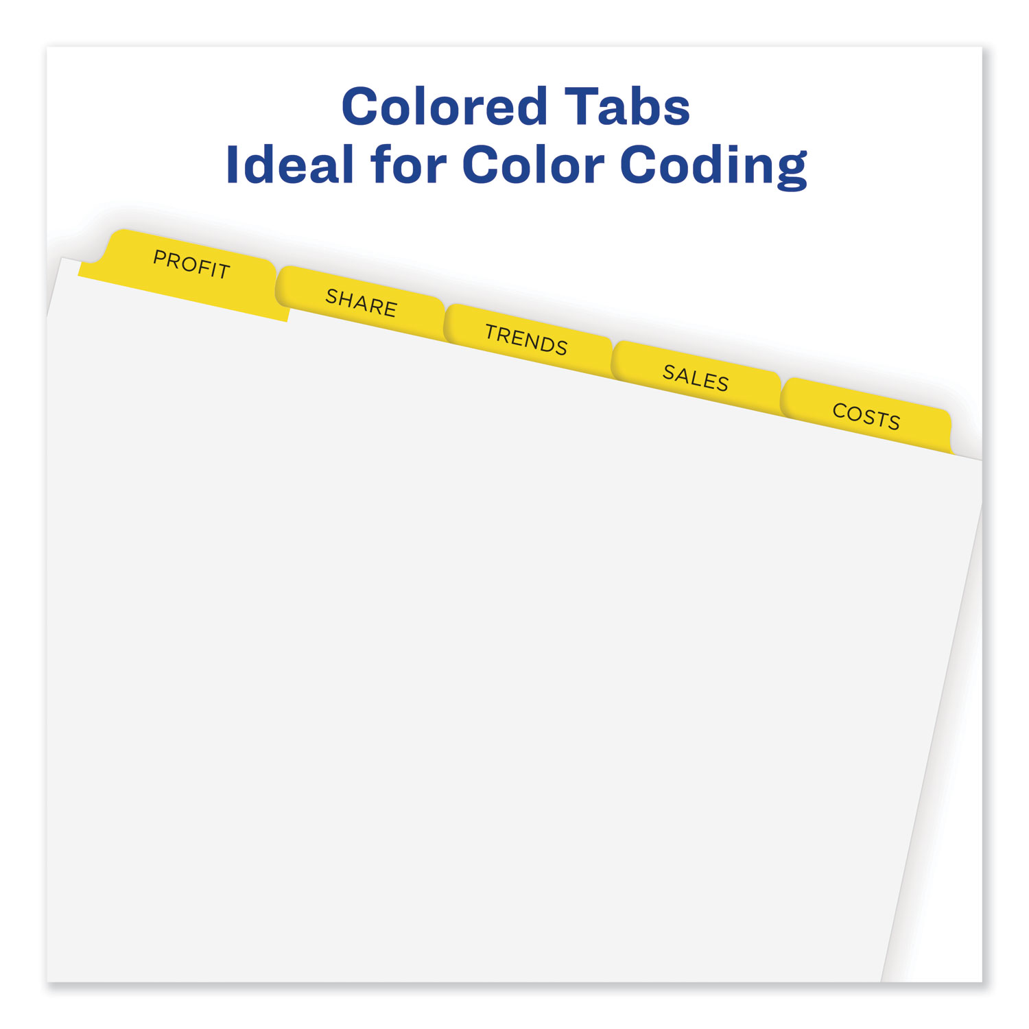 Print and Apply Index Maker Clear Label Dividers, 5 Color Tabs, Letter, 5 Sets