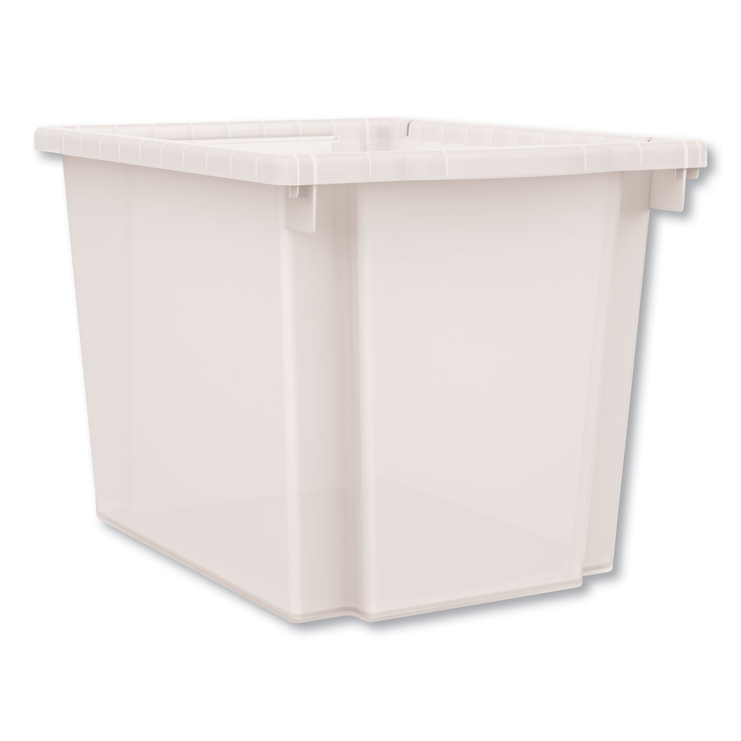 HON® Flagship Storage Bins, 3 Sections, 12.75 x 16 x 12, Translucent White