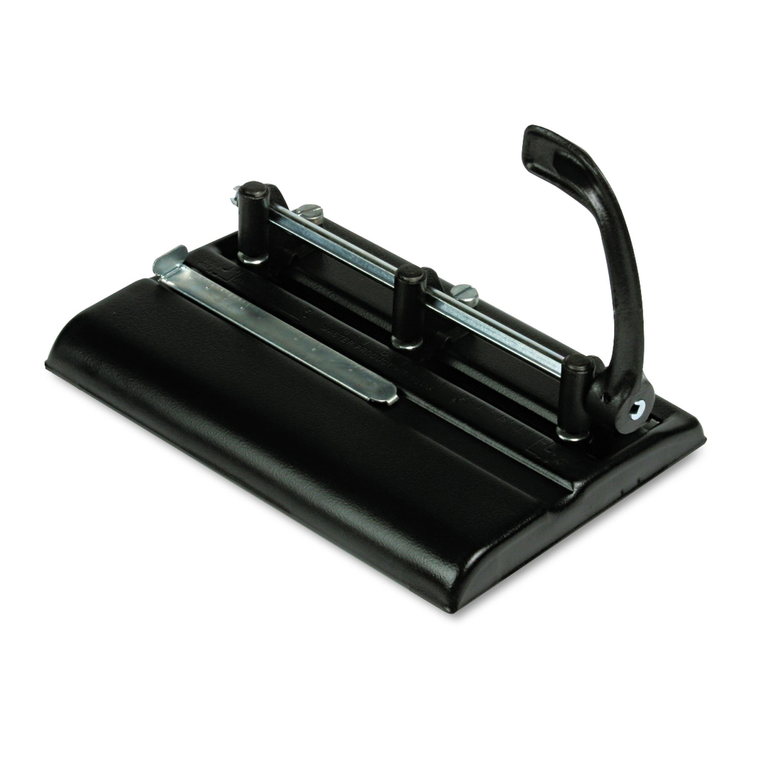 24-Sheet Lever Action Two- to Seven-Hole Punch, 9/32 Holes, Black