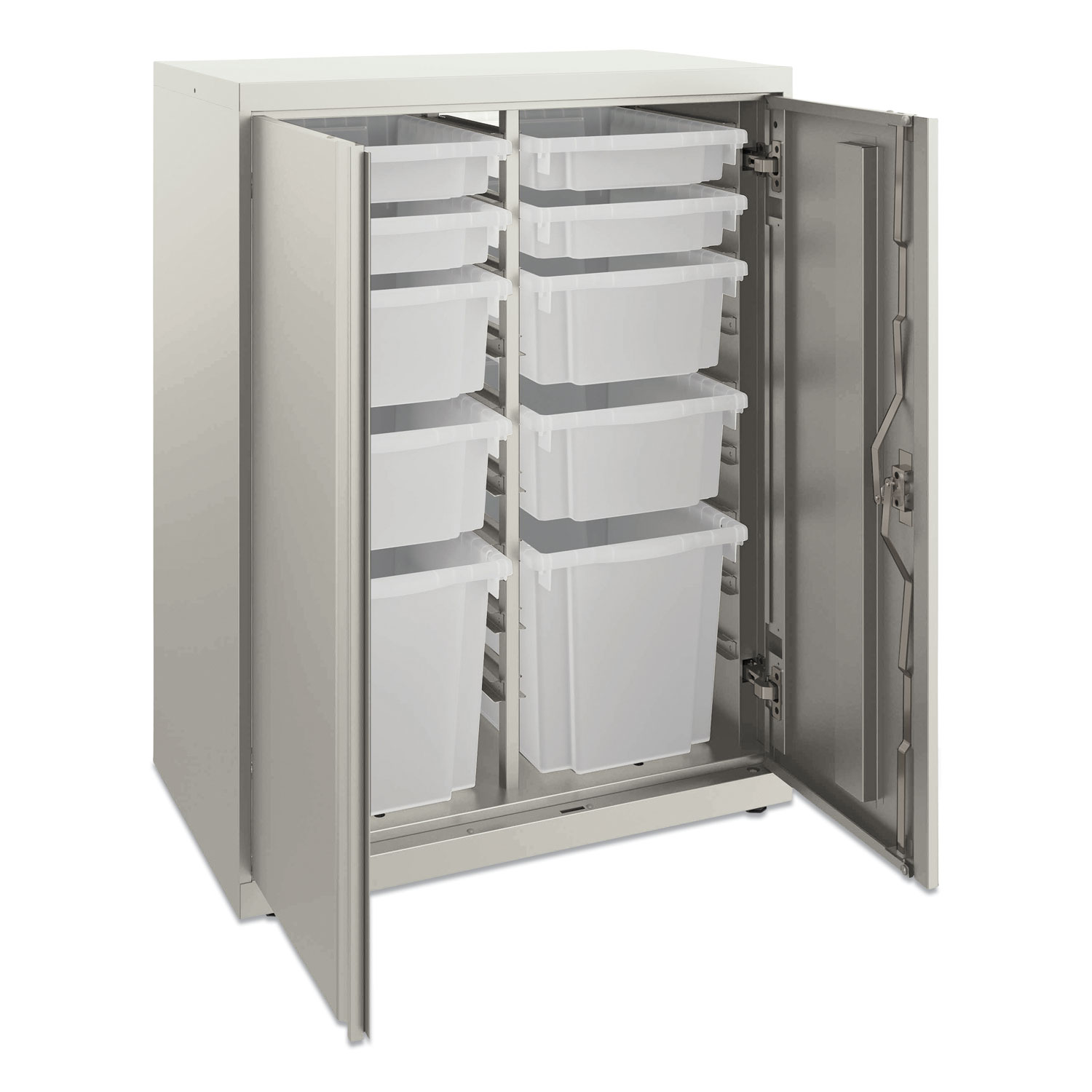  HON HONSC183930LGLO Flagship Storage Cabinet with 4 Small, 4 Medium and 2 Large Bins, 30 x 18 x 39.13, Loft (HONSC183930LGLO) 