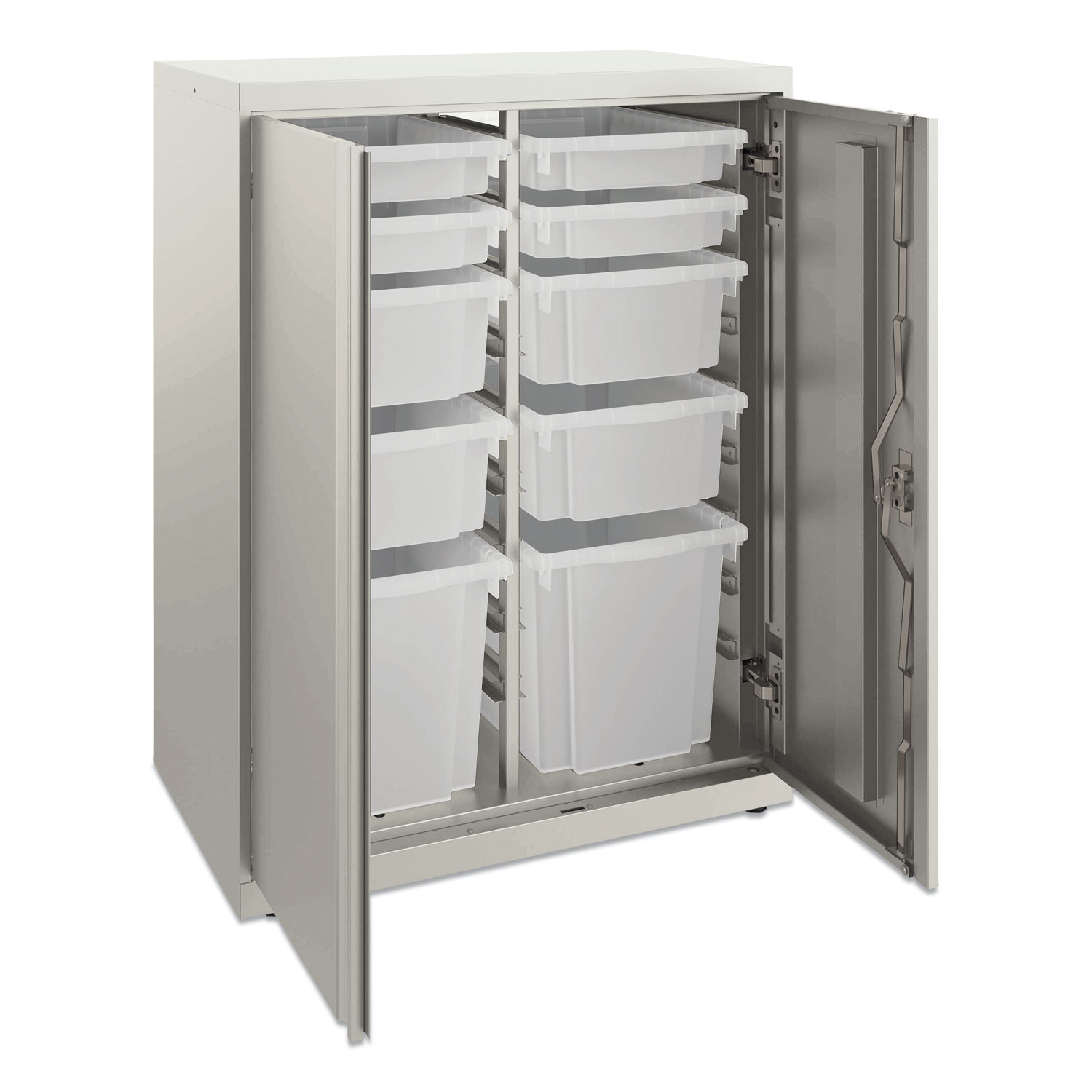 Flagship Storage Cabinet with 4 Small, 4 Medium and 2 Large Bins, 30w x 18d x 39.13h, Loft