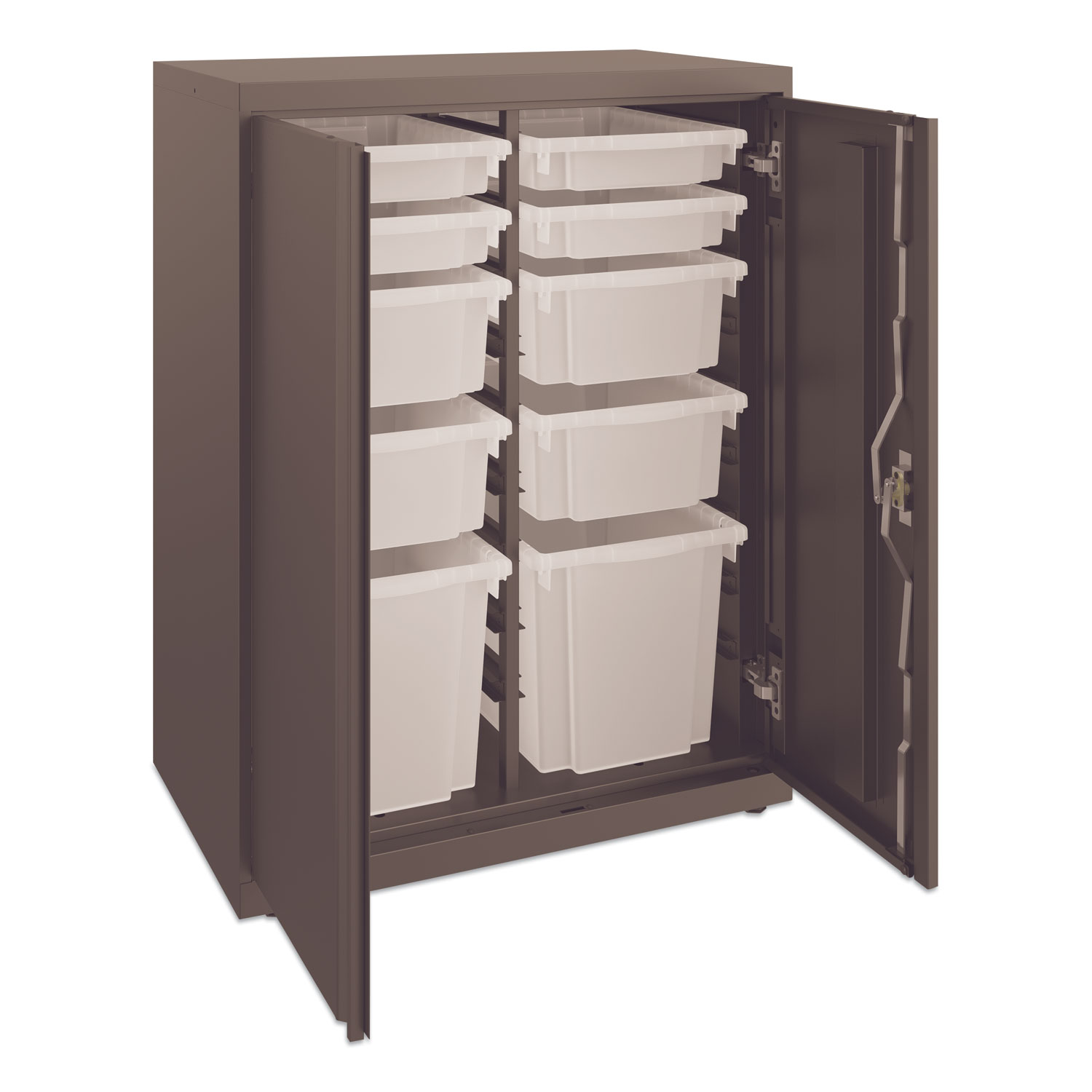  HON HONSC183930LGS Flagship Storage Cabinet with 4 Small, 4 Medium and 2 Large Bins, 30 x 18 x 39.13, Charcoal (HONSC183930LGS) 