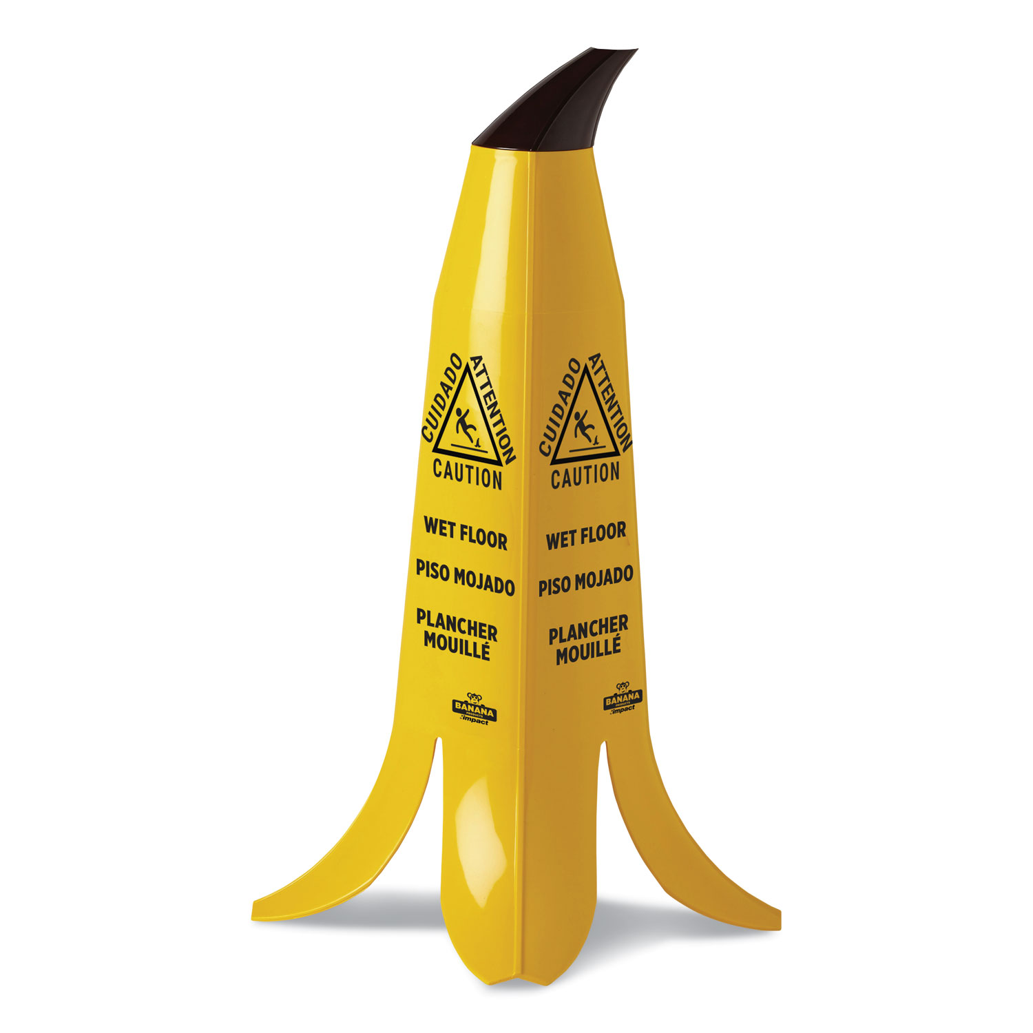  Impact B1001 Banana Wet Floor Cones, 11 x 11.15 x 23.25, Yellow/Brown/Black (IMPB1001) 