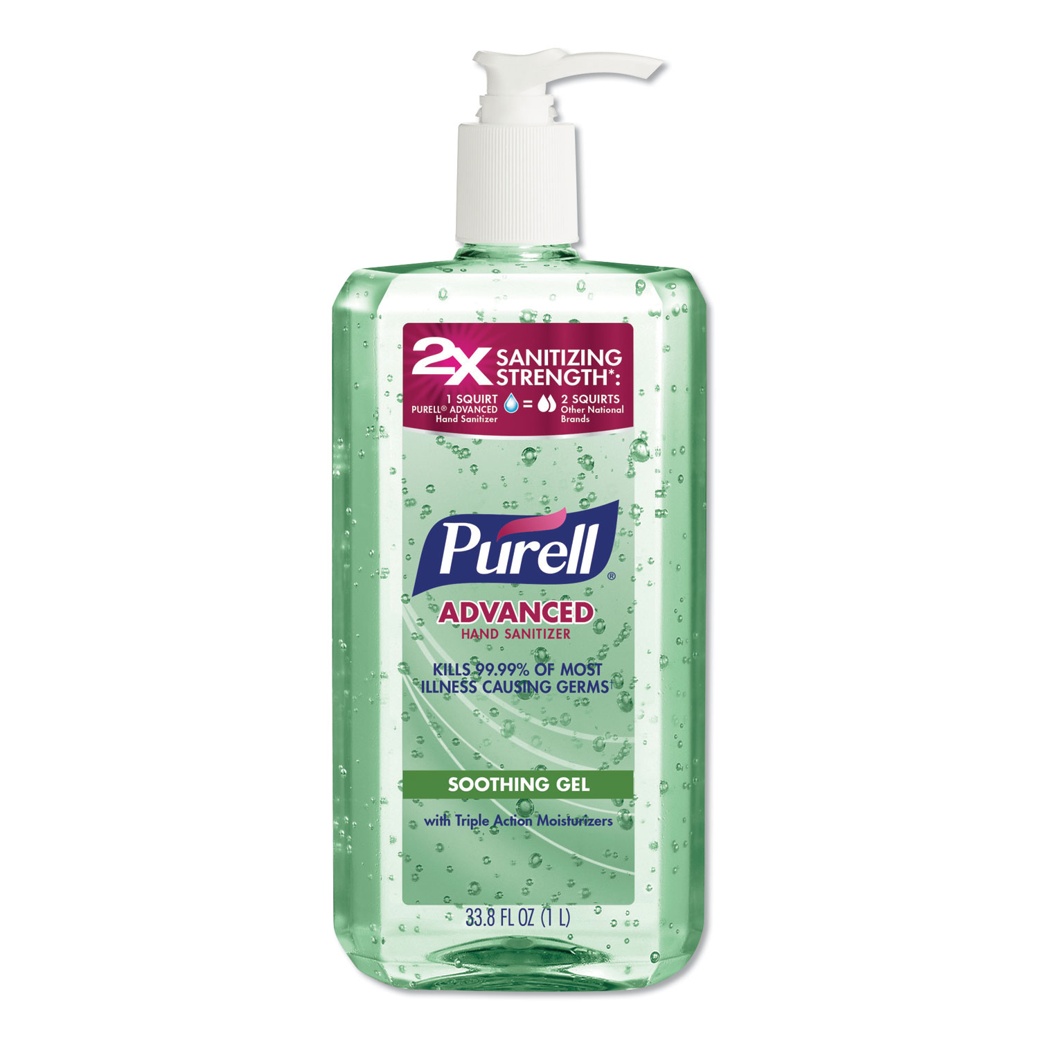  PURELL 3081-04-CMR Advanced Hand Sanitizer Soothing Gel, Fresh Scent with Aloe and Vitamin E, 1 L Pump Bottle, 4/Carton (GOJ308104CMR) 