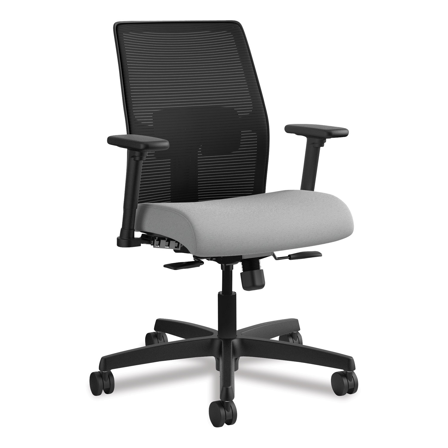  HON HONI2L1AMLC22TK Ignition 2.0 4-Way Stretch Low-Back Mesh Task Chair, Supports up to 300 lbs., Frost Seat, Black Back, Black Base (HONI2L1AMLC22TK) 