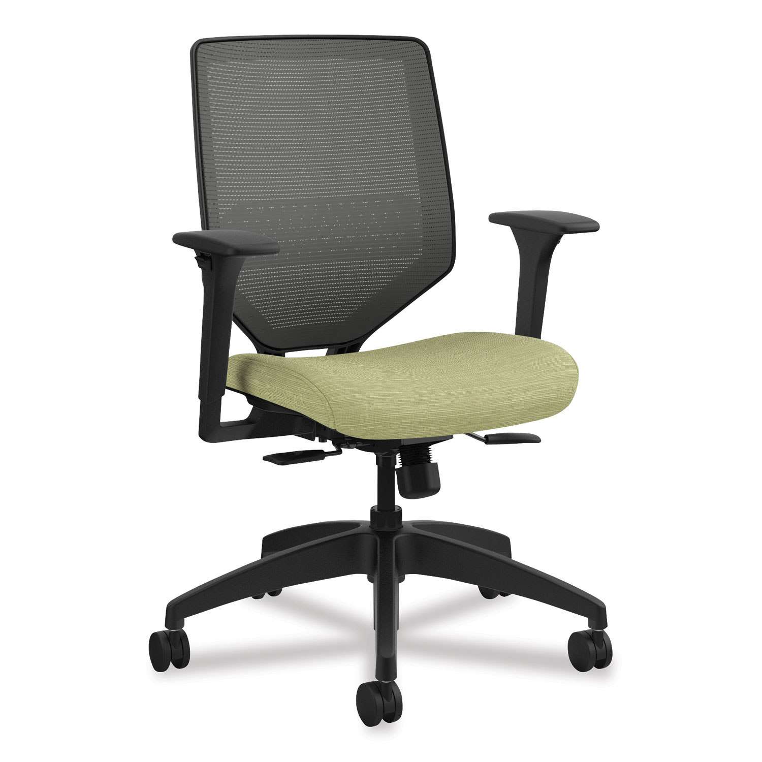  HON HONSVM1ALICC82T Solve Series Mesh Back Task Chair, Supports up to 300 lbs., Meadow Seat, Charcoal Back, Black Base (HONSVM1ALICC82T) 