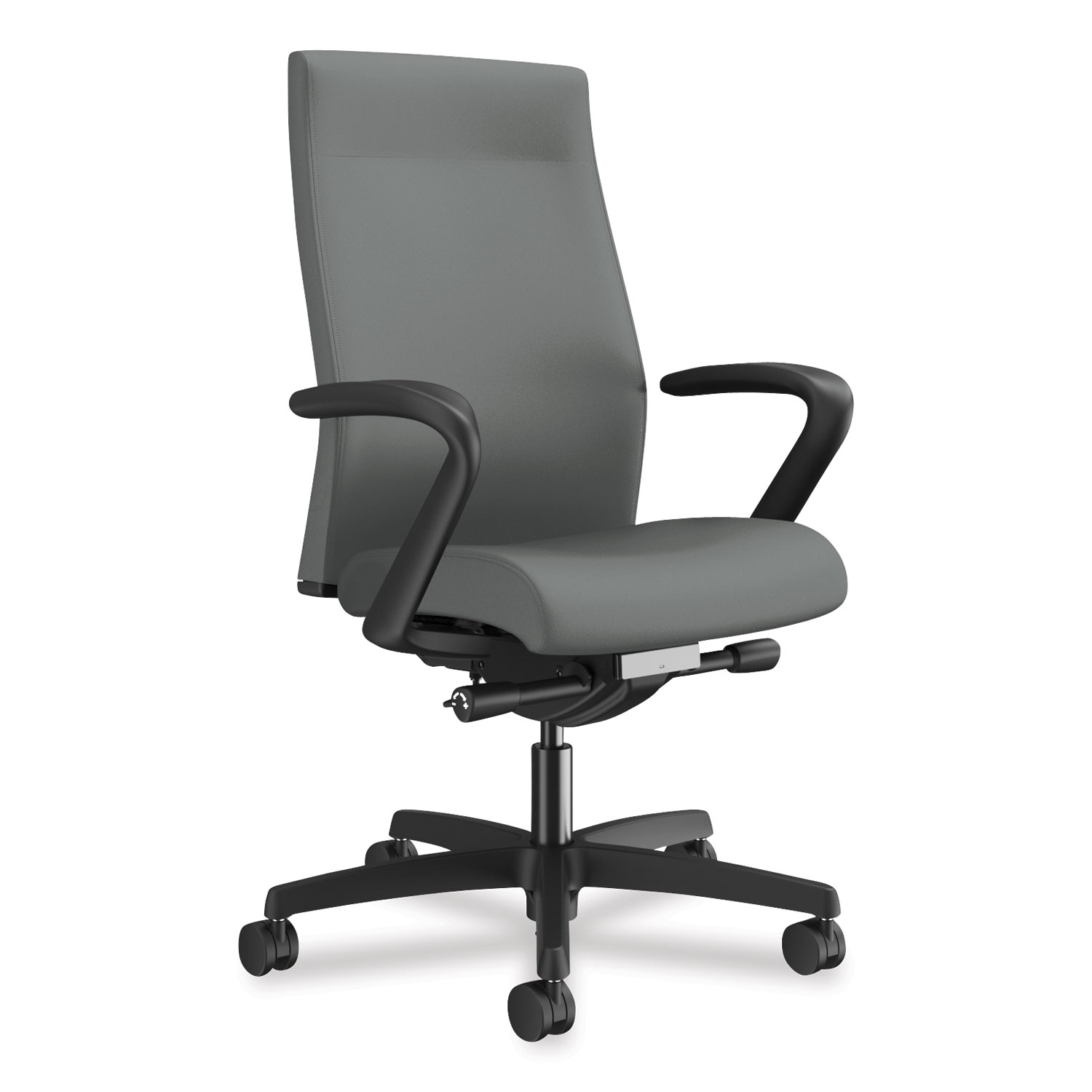  HON HONI2UL2FC22TK Ignition 2.0 Upholstered Mid-Back Task Chair, Supports up to 300 lbs., Frost Seat, Frost Back, Black Base (HONI2UL2FC22TK) 