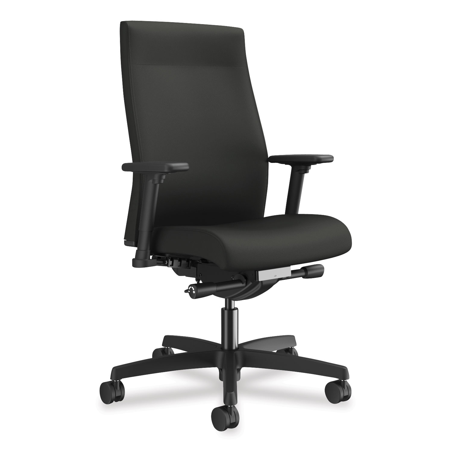  HON HONI2UL2AC19TK Ignition 2.0 Upholstered Mid-Back Task Chair With Lumbar, Supports up to 300 lbs., Iron Ore Seat, Iron Ore Back, Black Base (HONI2UL2AC19TK) 