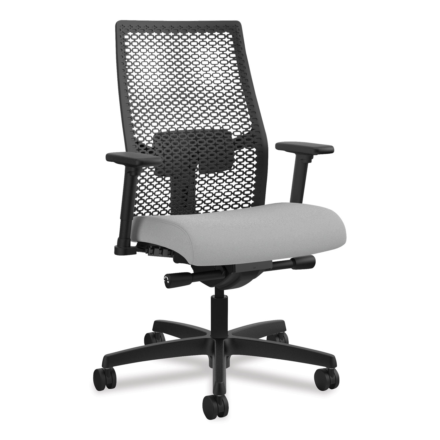  HON HONI2MRL2AC22TK Ignition 2.0 Reactiv Mid-Back Task Chair, Supports up to 300 lbs., Frost Seat, Black Back, Black Base (HONI2MRL2AC22TK) 
