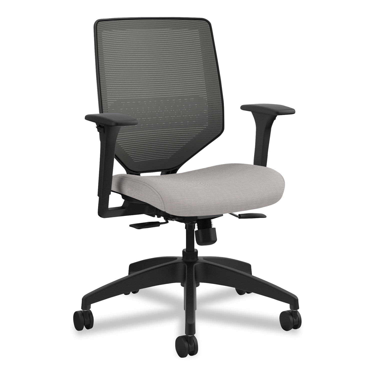  HON HONSVM1ALICC19T Solve Series Mesh Back Task Chair, Supports up to 300 lbs., Sterling Seat, Charcoal Back, Black Base (HONSVM1ALICC19T) 