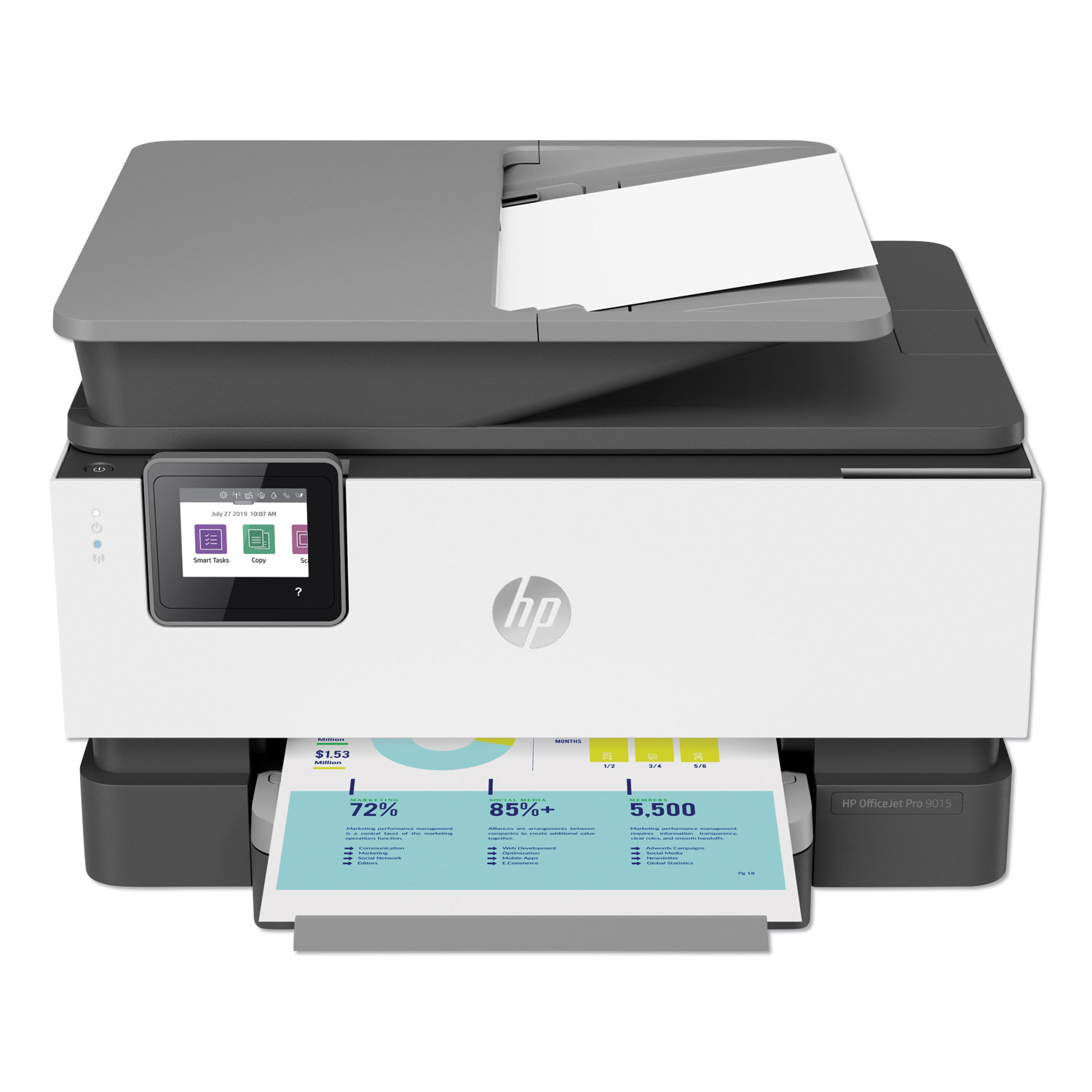  HP 1KR42A#B1H OfficeJet Pro 9015 All-in-One Printer, Copy/Fax/Print/Scan (HEW1KR42A) 