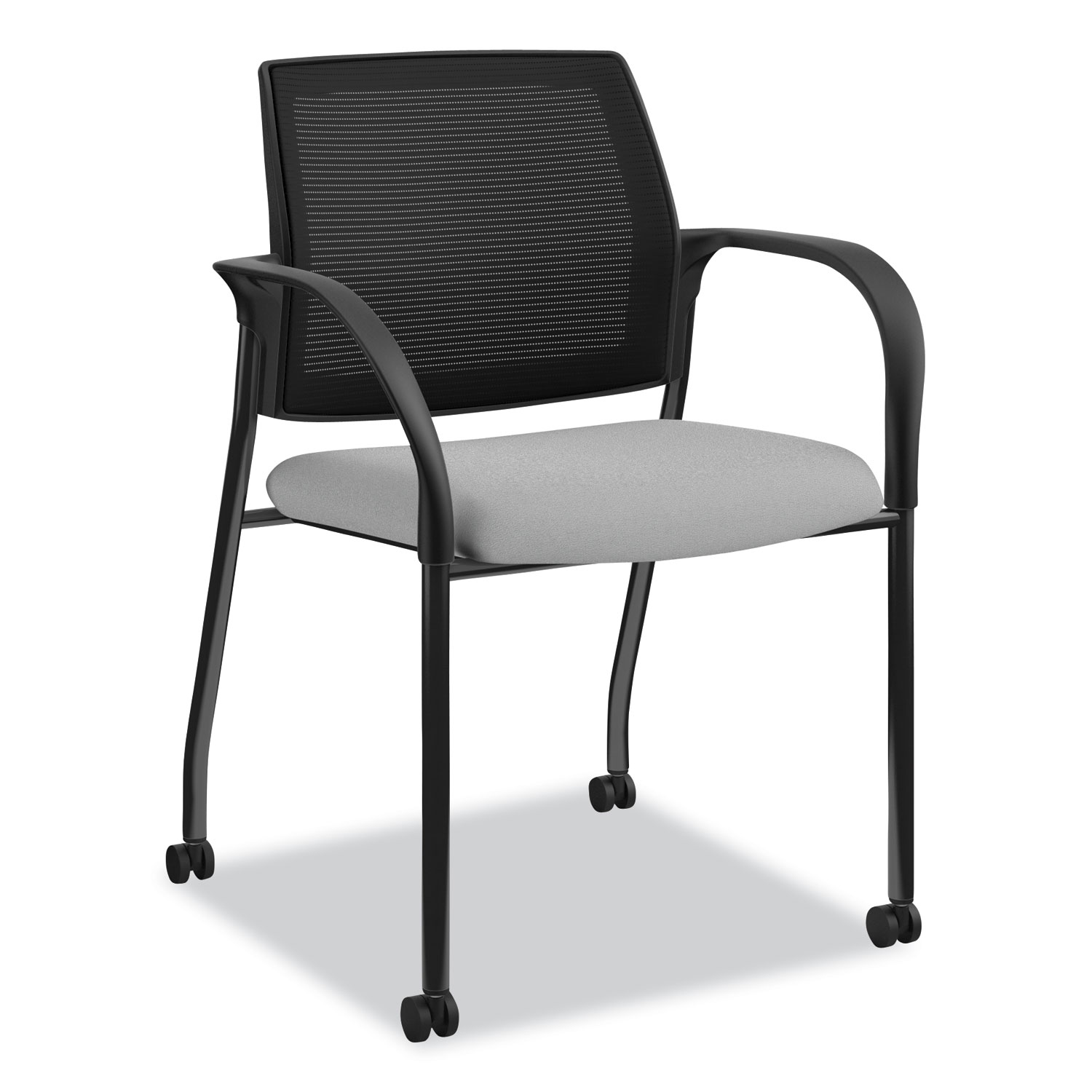  HON HONIS107HIMCU22 Ignition Series Mesh Back Mobile Stacking Chair, Frost Seat, Black Back, Black Base (HONIS107HIMCU22) 