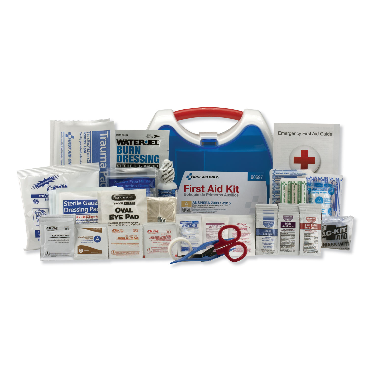  First Aid Only 90697 ReadyCare First Aid Kit for 25 People, ANSI A+, 139 Pieces (FAO90697) 
