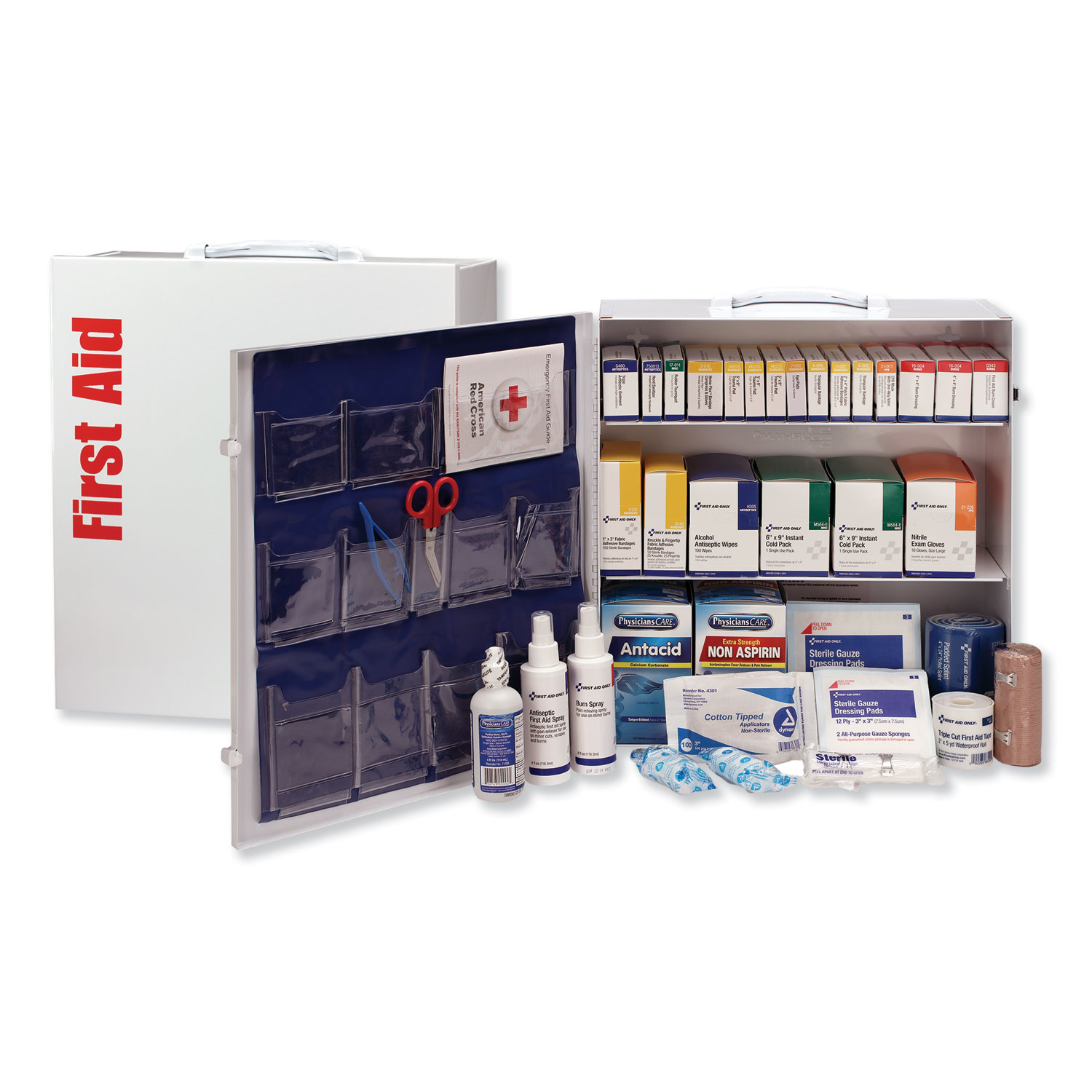  First Aid Only 90575 ANSI 2015 Class A+ Type I&II; Industrial First Aid Kit 100 People, 676 Pieces (FAO90575) 