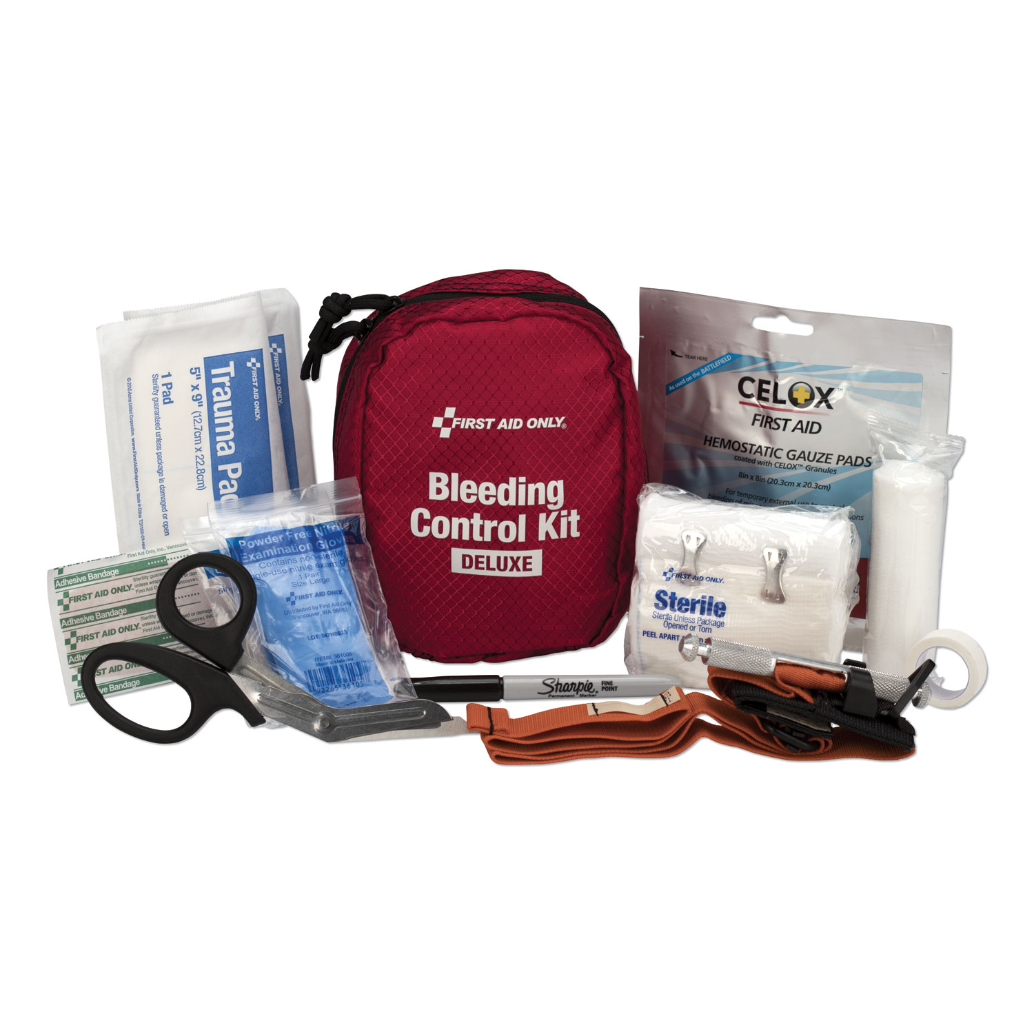  First Aid Only 91060 Deluxe Bleeding Control Kit, 5 x 3.5 x 7 (FAO91060) 