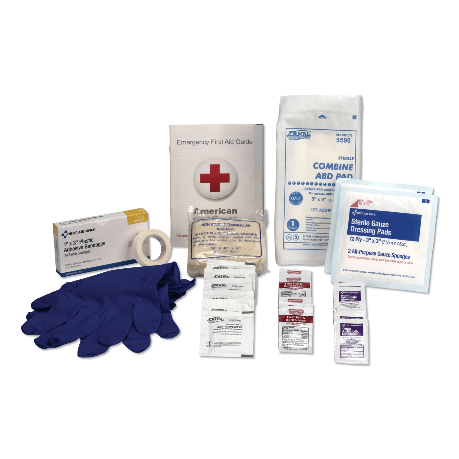  PhysiciansCare by First Aid Only 90103-001 OSHA First Aid Refill Kit, 48 Pieces/Kit (FAO90103) 