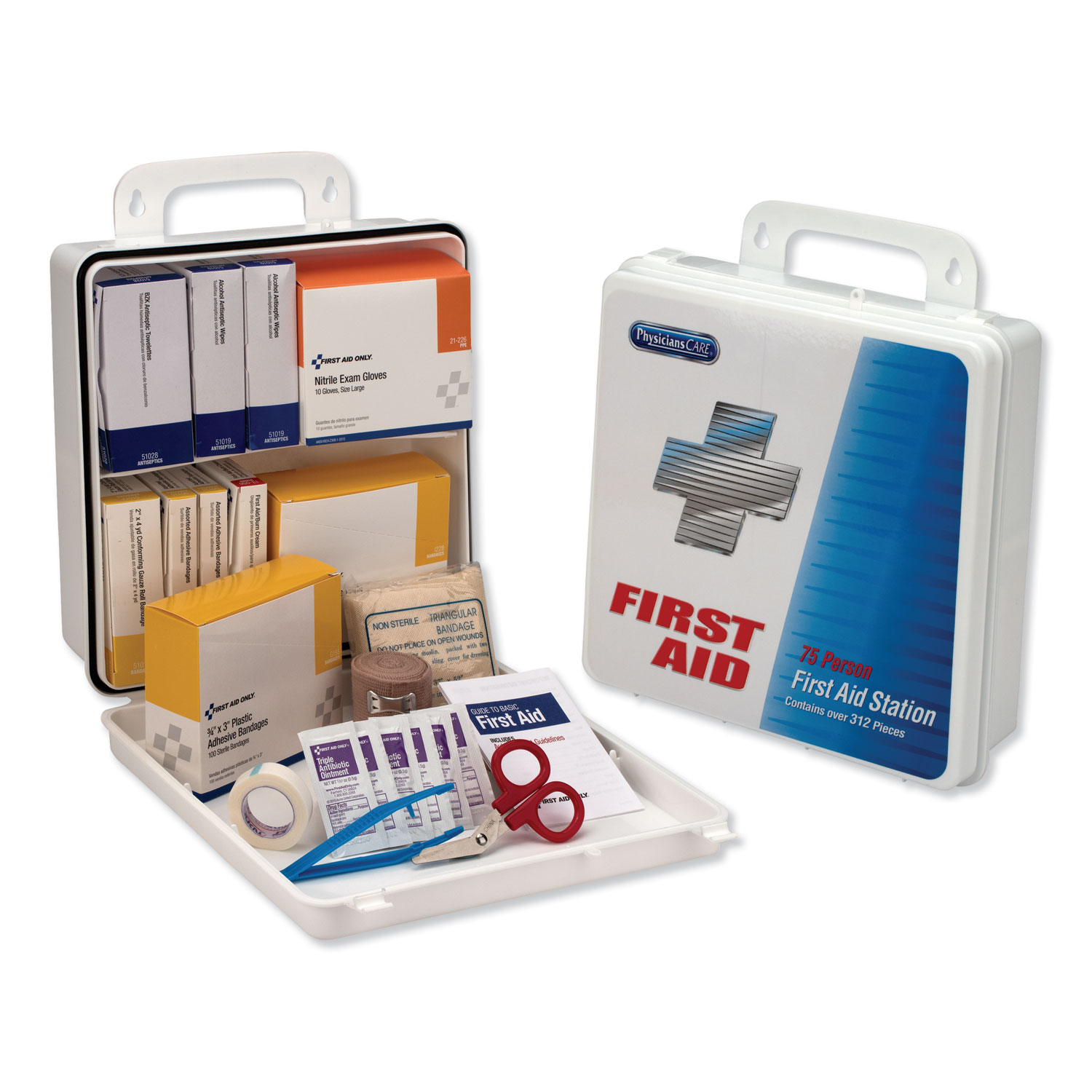  PhysiciansCare by First Aid Only 60003-001 Office First Aid Kit, for Up to 75 people, 312 Pieces/Kit (FAO60003) 