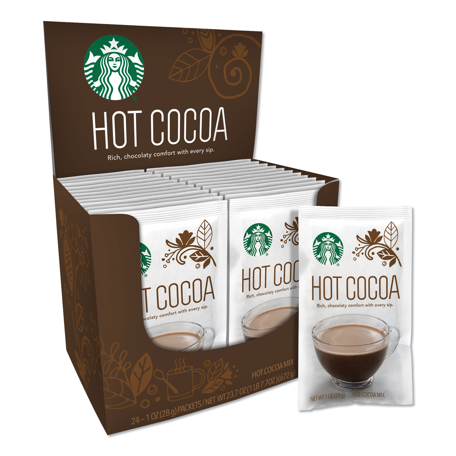  Starbucks 11099790 Gourmet Hot Cocoa, 1 oz, 24/Box, 6 Boxes/Carton (SBK011099790) 