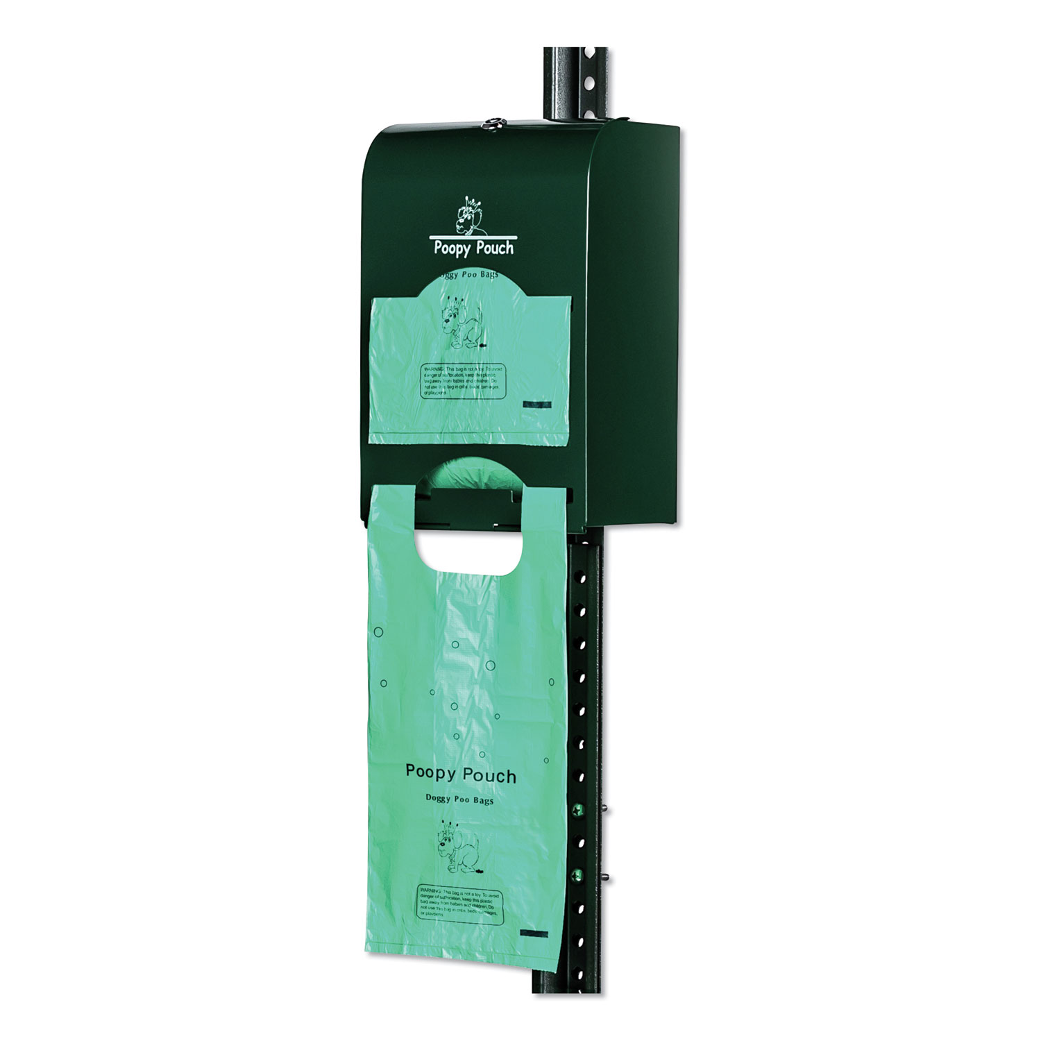  Poopy Pouch PP-DSP-2R400 Imperial Pet Waste Bag Dispenser, Holds 800 Poopy Pouch Tie Handle Pet Waste Bags, Hunter Green (CWDPPDSP2R400) 
