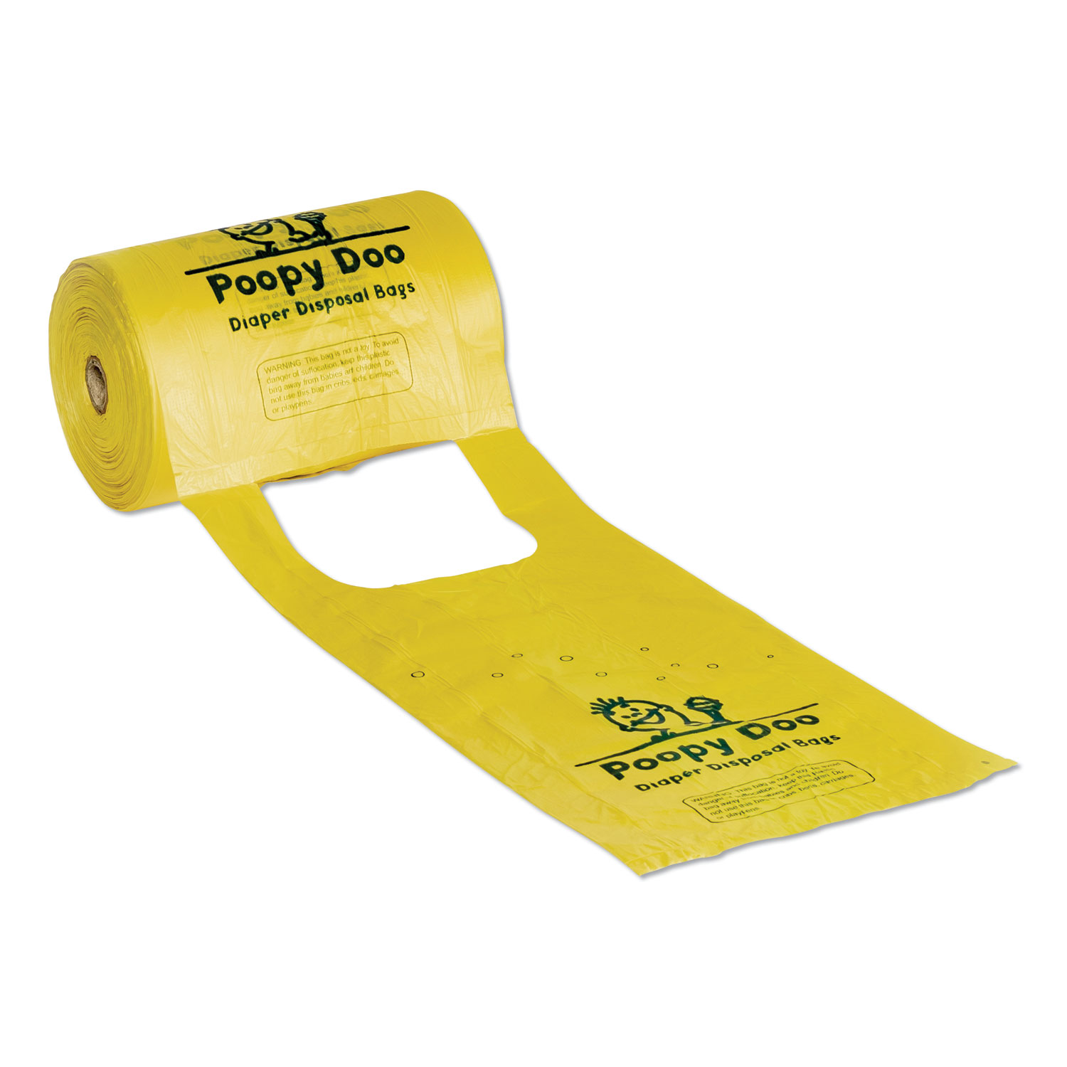  Poopy Doo PD-B-6-400 Diaper Disposal Bags, 14 microns, 7 x 15, Yellow, 2,400/Carton (CWDPDB6400) 