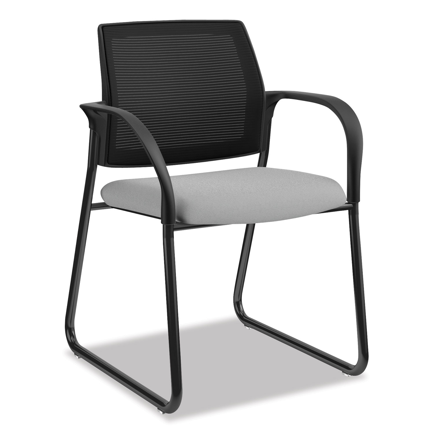  HON HONIB108IMCU22 Ignition Series Mesh Back Guest Chair with Sled Base, 25 x 22 x 34, Black Seat, Black Back, Black Base (HONIB108IMCU22) 