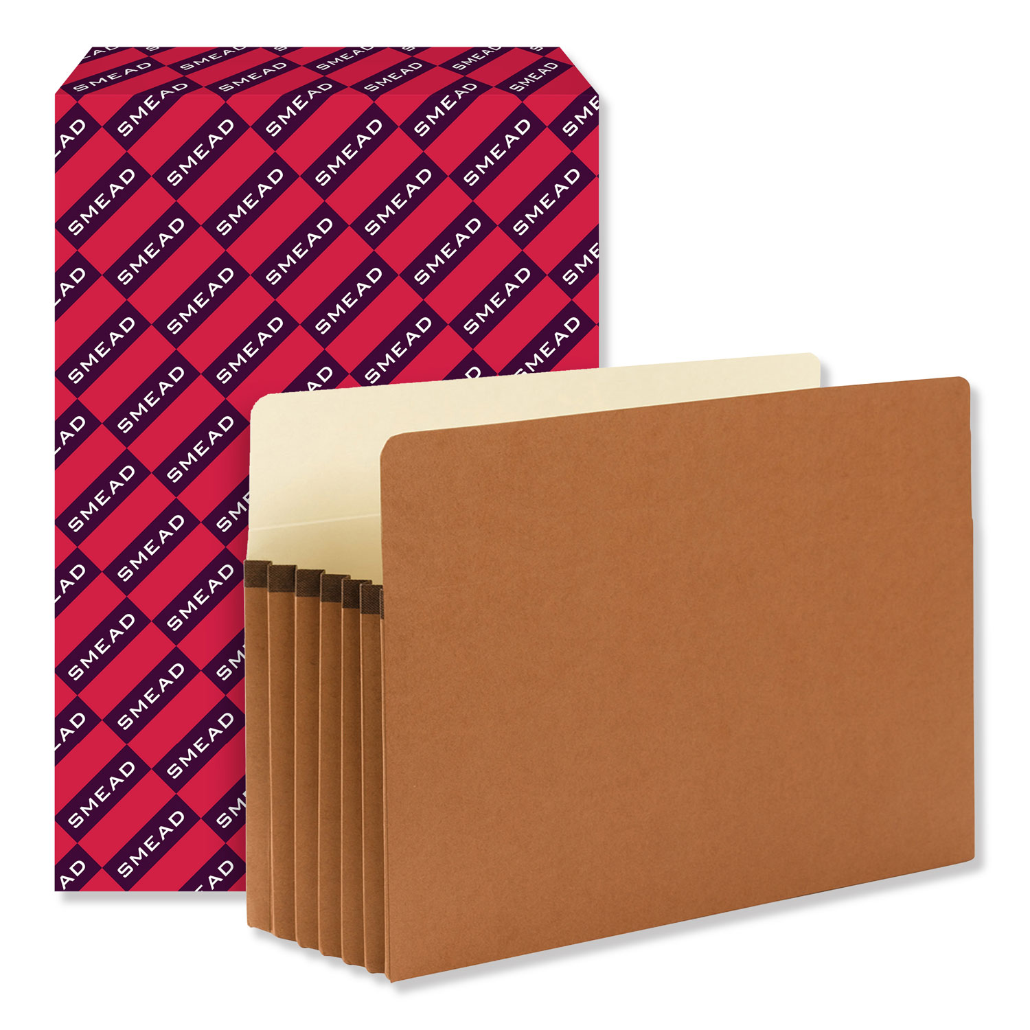 Redrope Drop Front File Pockets, 5.25″ Expansion, Legal Size, Redrope, 50/Box