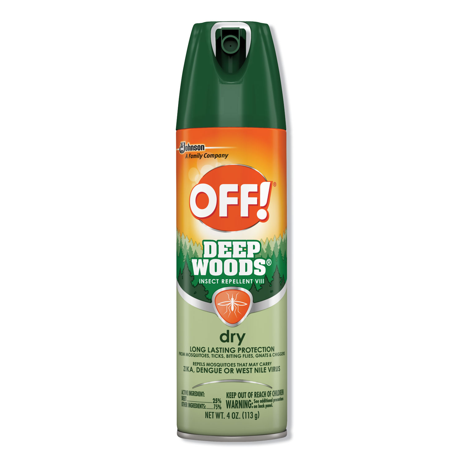  OFF! 616304 Deep Woods Dry Insect Repellent, 4oz, Aerosol, Neutral, 12/Carton (SJN616304) 