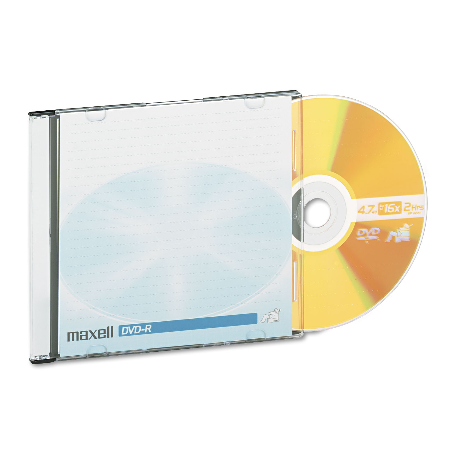  Maxell 638004 DVD-R Discs, 4.7GB, 16x, w/Jewel Cases, Gold, 10/Pack (MAX638004) 