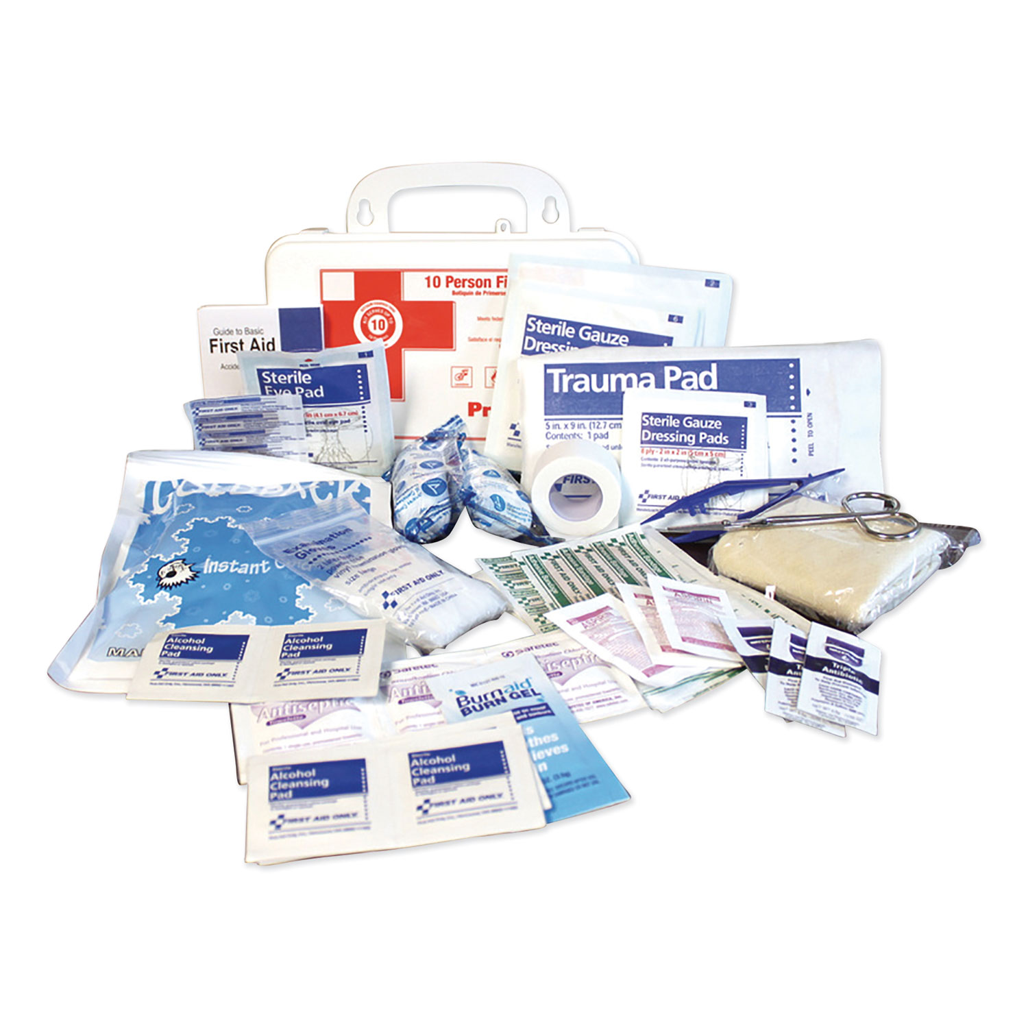  Impact 7317 10-Person First Aid Kit, 62 Pieces, 8.5 x 5.5 x 3.25, Plastic Case (IMP7317) 