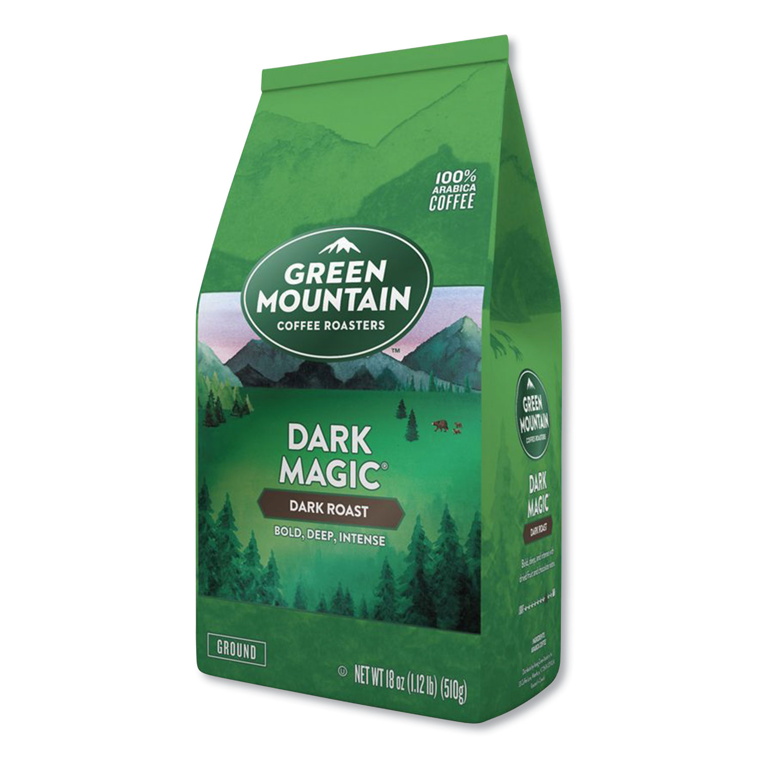  Green Mountain Coffee 7134 Dark Magic Ground Coffee, 18 oz Bag, 6/Carton (GMT7134) 