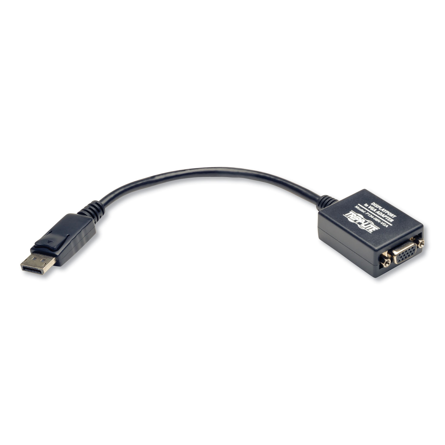  Tripp Lite P134-06N-VGA DisplayPort to VGA Cable (M/F), 6 in, Black (TRPP13406NVGA) 