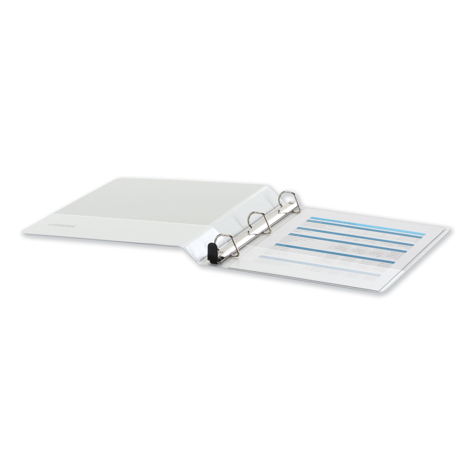 Deluxe Easy-to-Open D-Ring View Binder, 3 Rings, 1 Capacity, 11 x 8.5,  White - mastersupplyonline