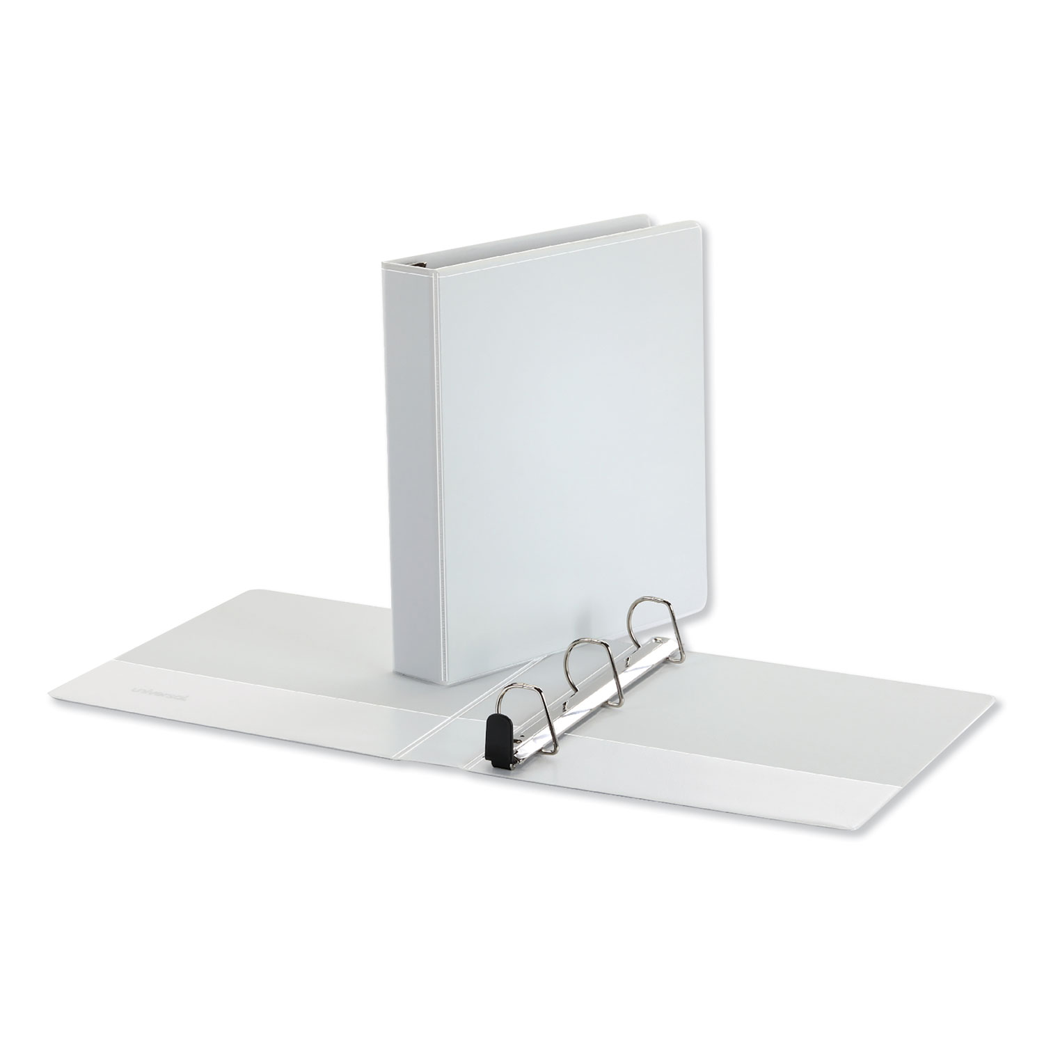 Deluxe Easy-to-Open D-Ring View Binder, 3 Rings, 1.5" Capacity, 11 x 8.5, White