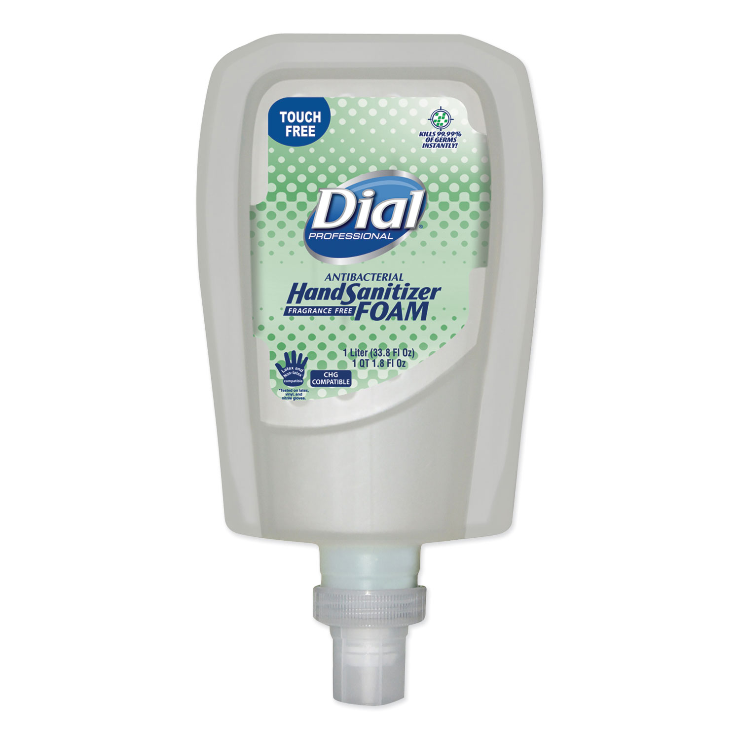  Dial Professional 16694EA FIT Fragrance-Free Antimicrobial Touch-Free Dispenser Refill Foam Hand Sanitizer, 1000 mL (DIA16694EA) 