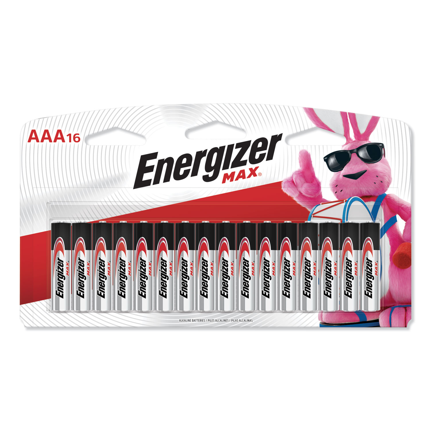  Energizer E92LP-16 MAX Alkaline AAA Batteries, 1.5V, 16/Pack (EVEE92LP16) 