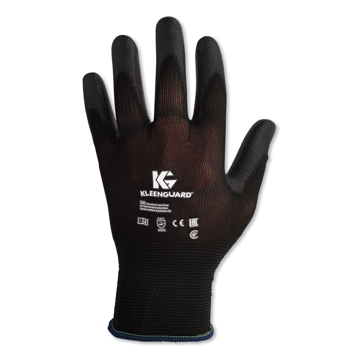  KleenGuard 13837 G40 Polyurethane Coated Gloves, 220 mm Length, Small, Black, 60 Pairs (KCC13837) 