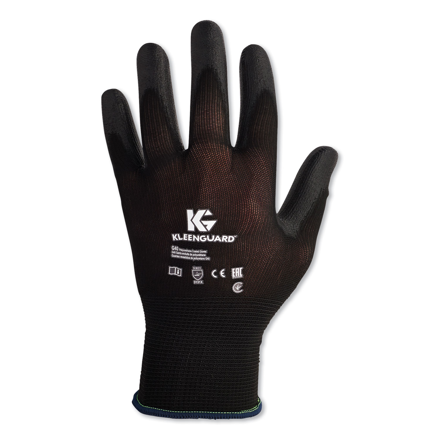  KleenGuard 13841 G40 Polyurethane Coated Gloves, Black, 2X-Large, 60/Carton (KCC13841) 