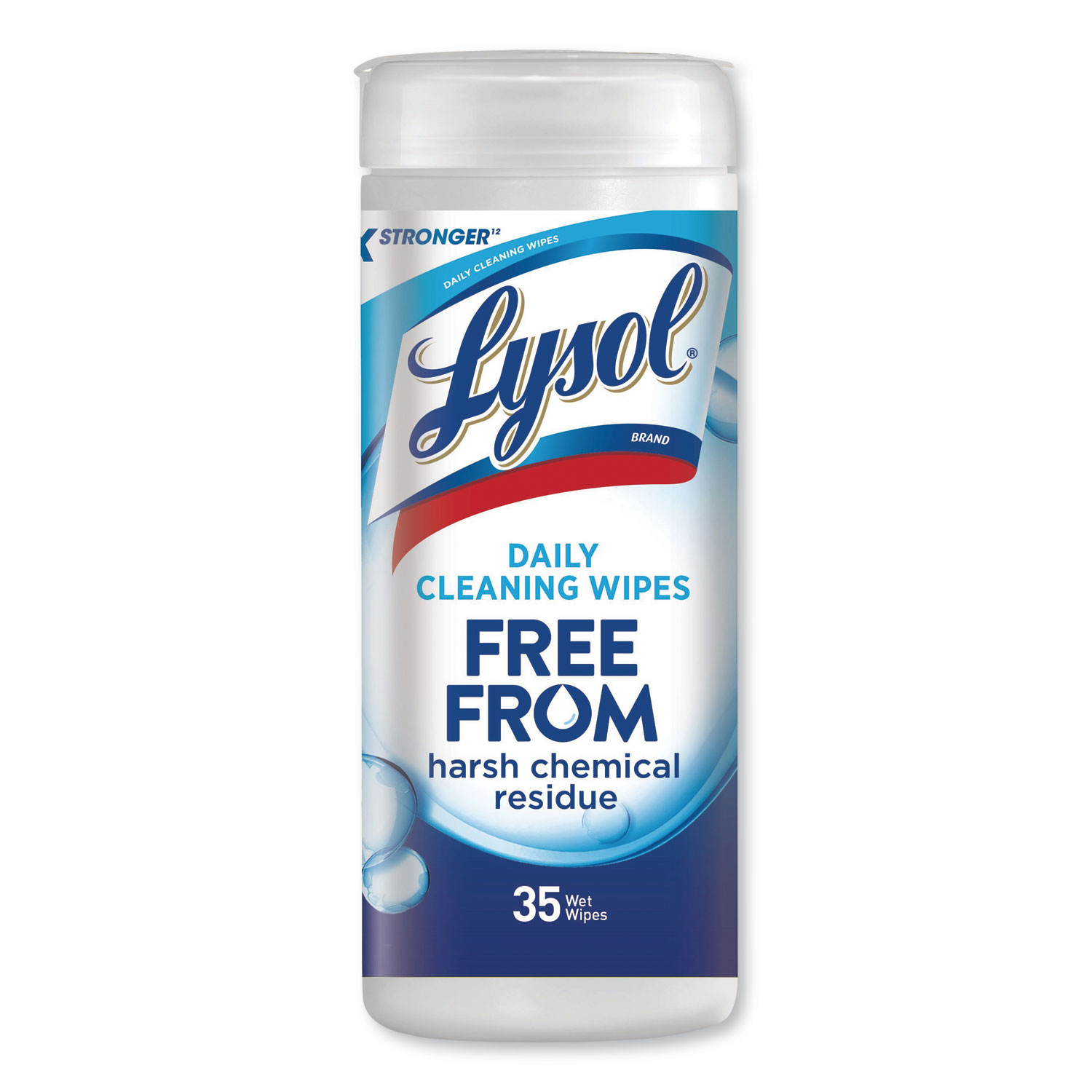 LYSOL Brand 19200-99117 Daily Cleansing Wipes, 8 x 7, White, 35 WIpes/Canister (RAC99117EA) 