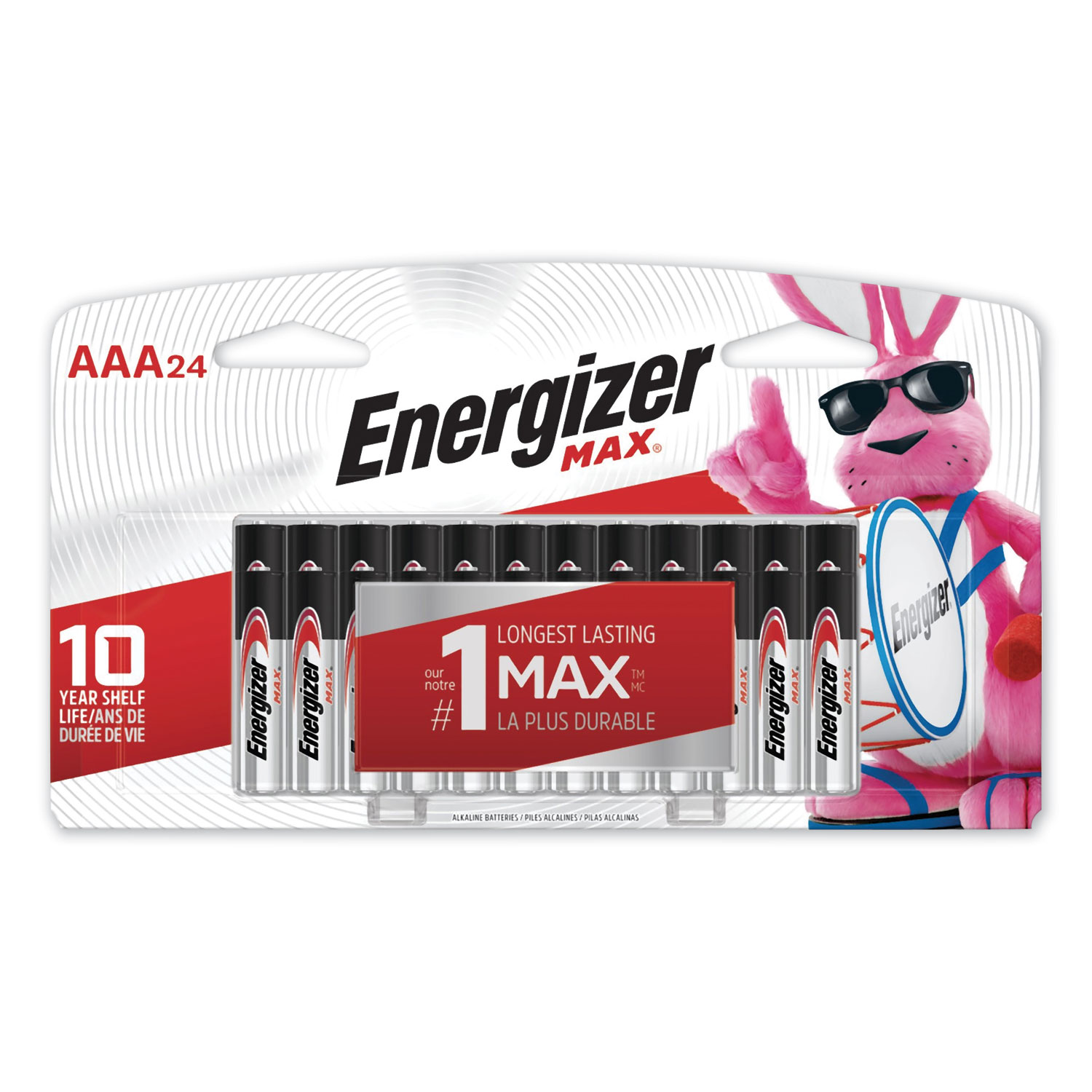  Energizer E92BP-24 MAX Alkaline AAA Batteries, 1.5V, 24/Pack (EVEE92BP24) 