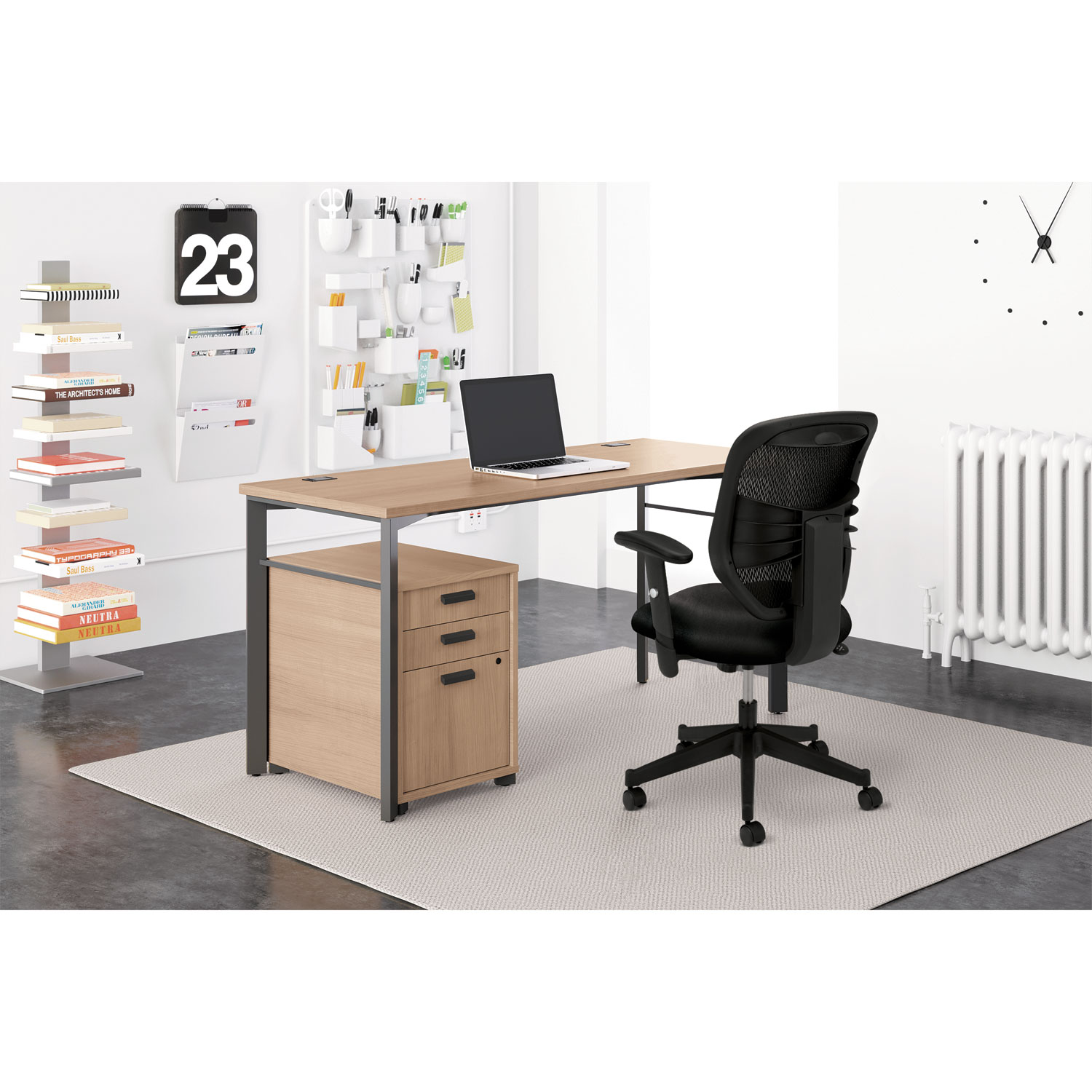 Manage Series Desk Table, 60w x 23 1/2d x 29 1/2h, Wheat