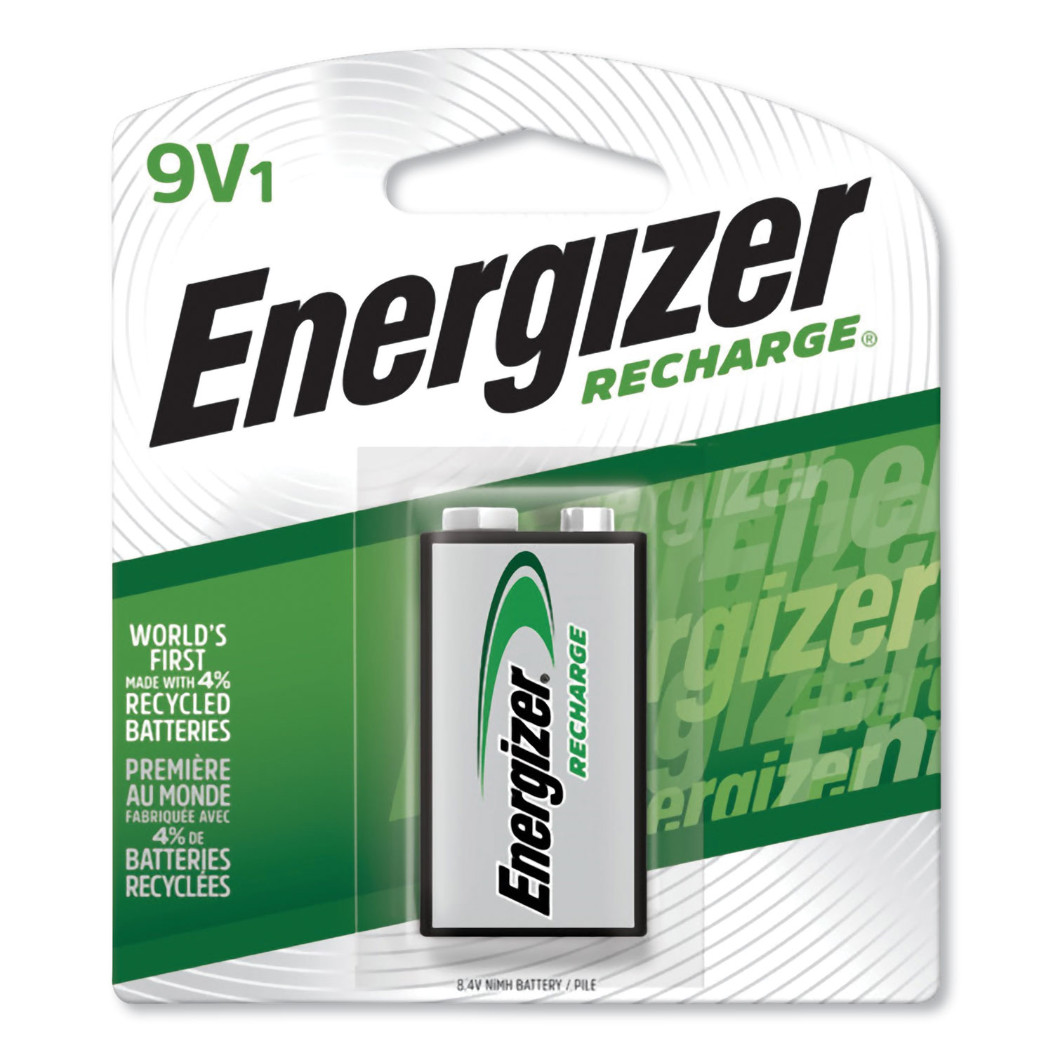  Energizer NH22NBP NiMH Rechargeable 9V Batteries (EVENH22NBP) 